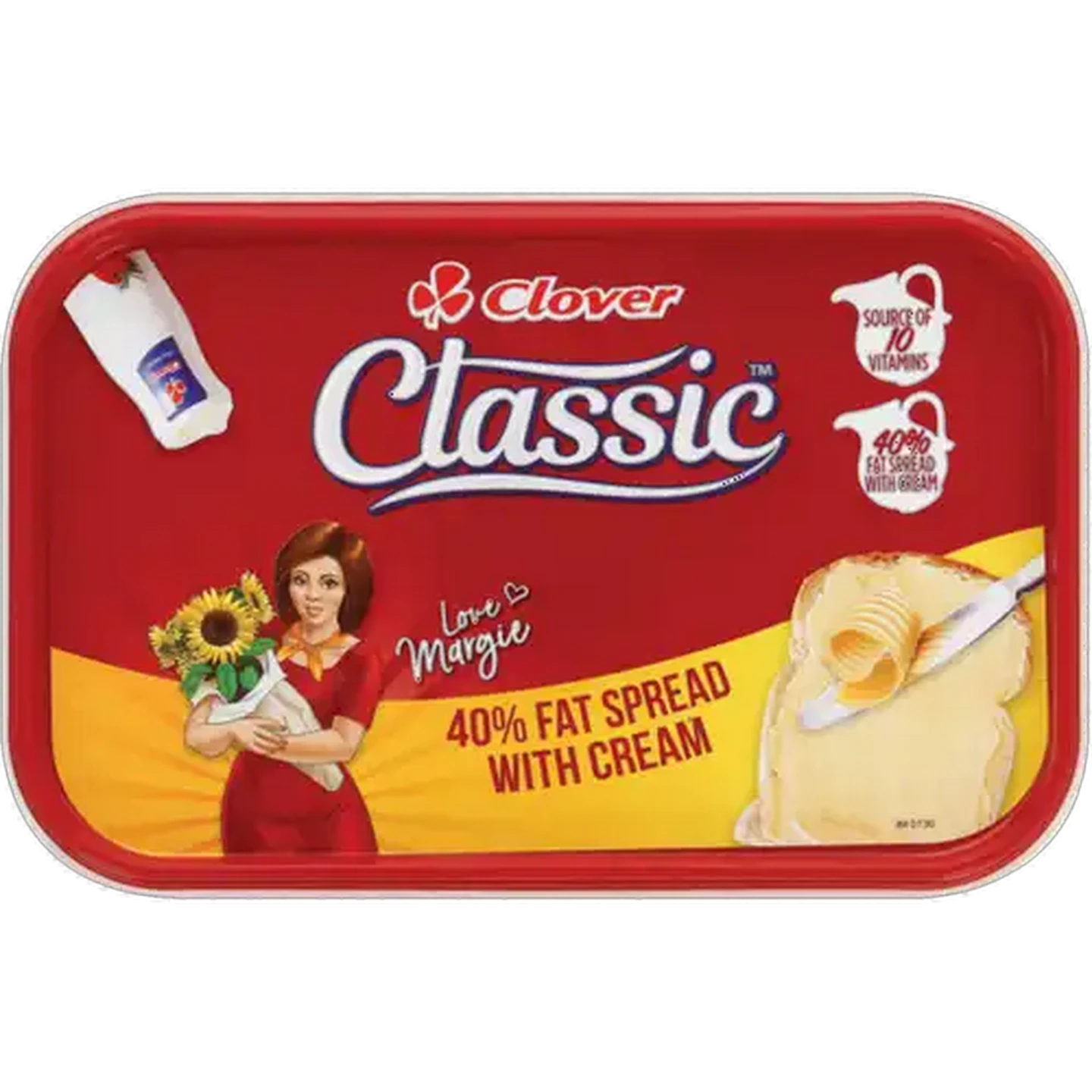 Image of Clover Classic 40% Fat Spread With Cream 1kg