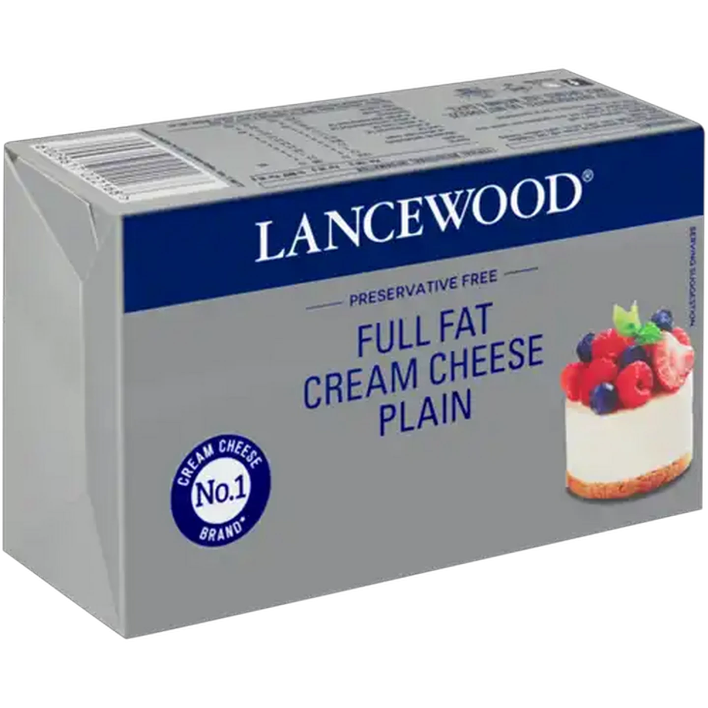 Image of LANCEWOOD Plain Full Fat Cream Cheese 250g
