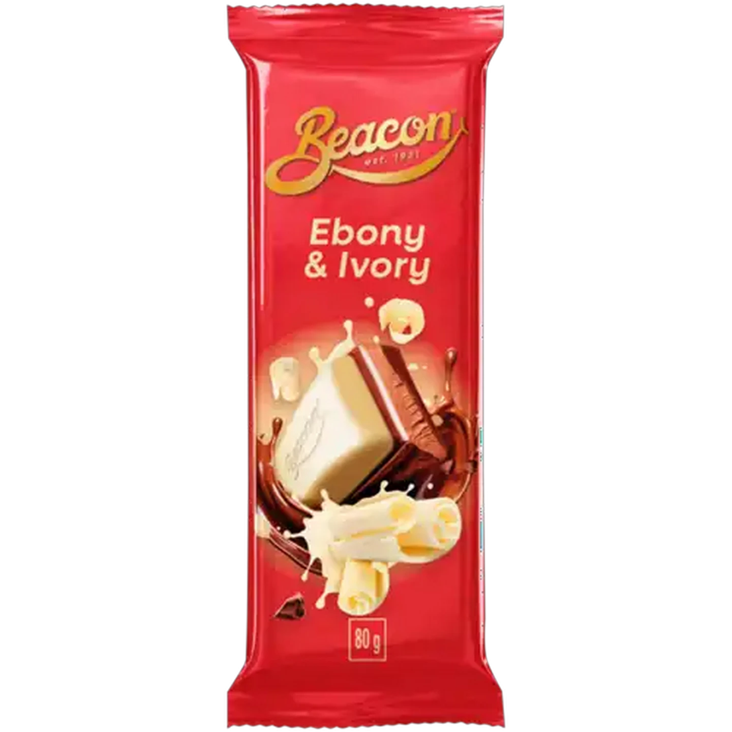 Image of Beacon Ebony & Ivory Chocolate Slab 80g