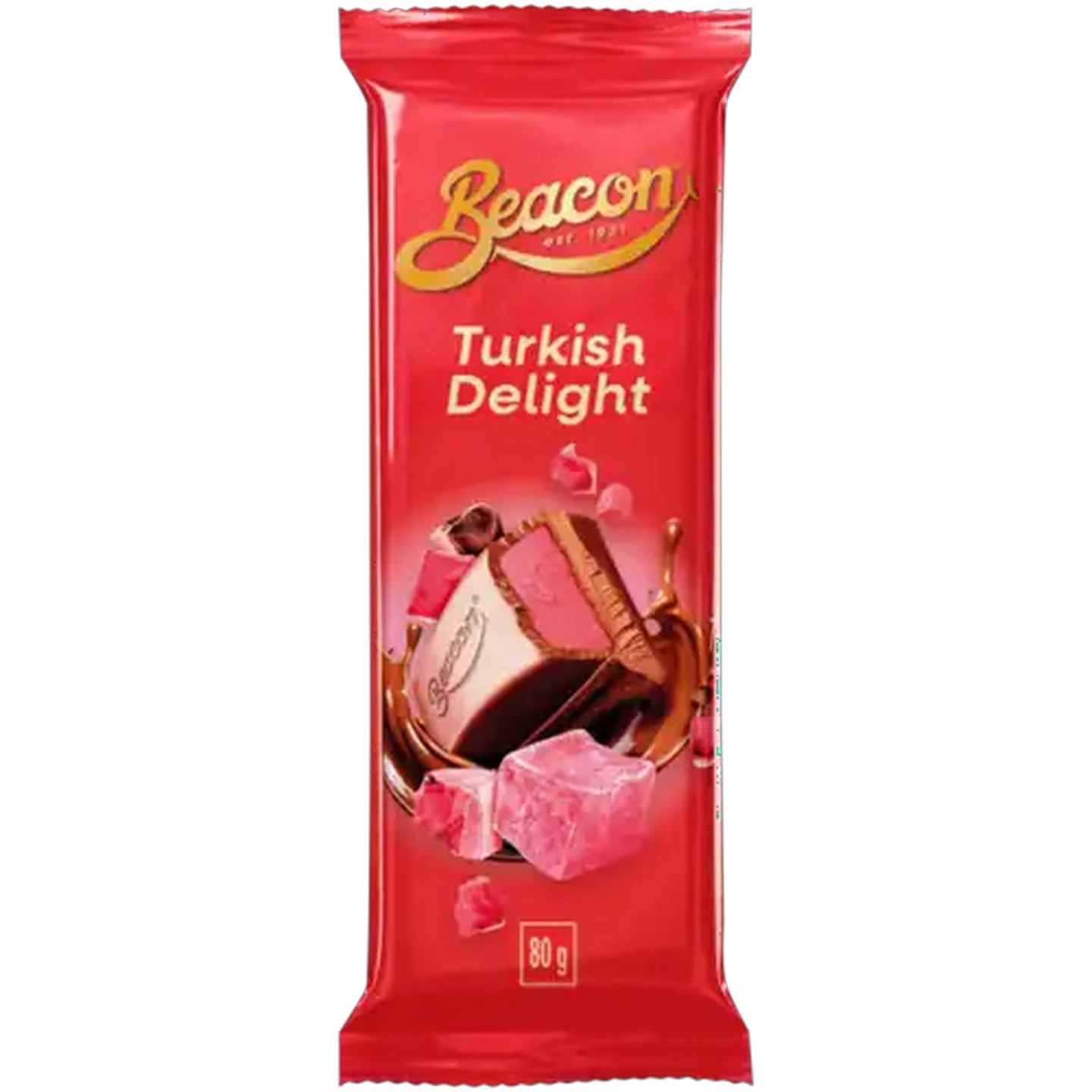 Image of Beacon Turkish Delight Chocolate Slab 80g