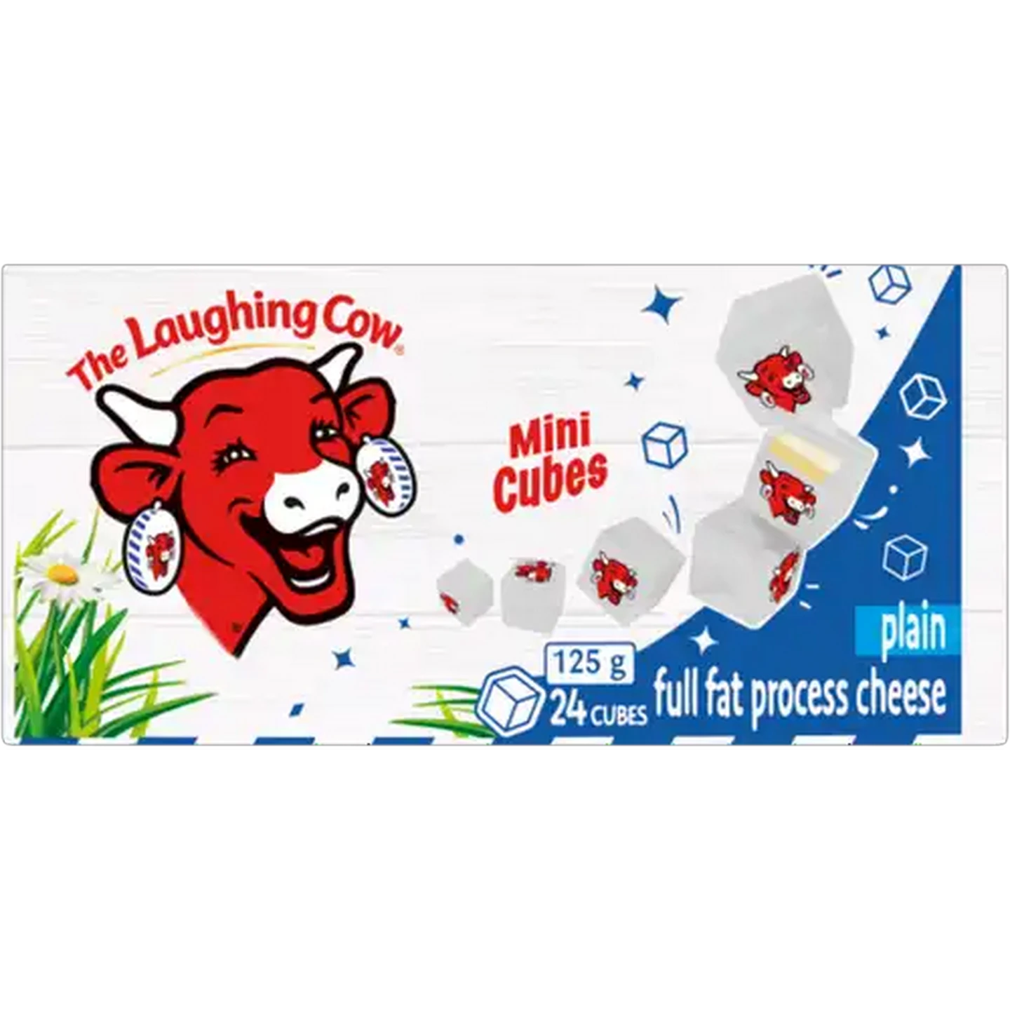 Image of The Laughing Cow Plain Full Fat Process Cheese Mini Cubes 125g