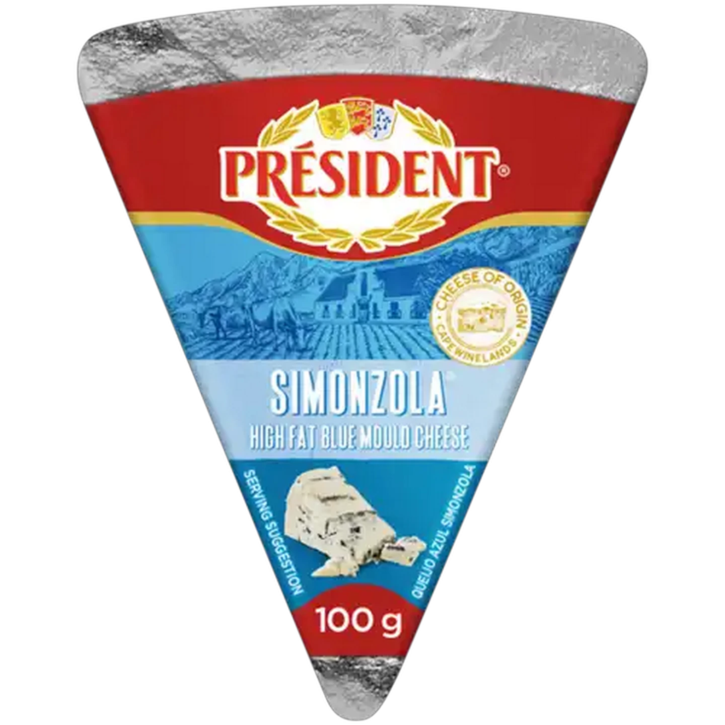Image of Président Simonzola High Fat Blue Mould Cheese 100g