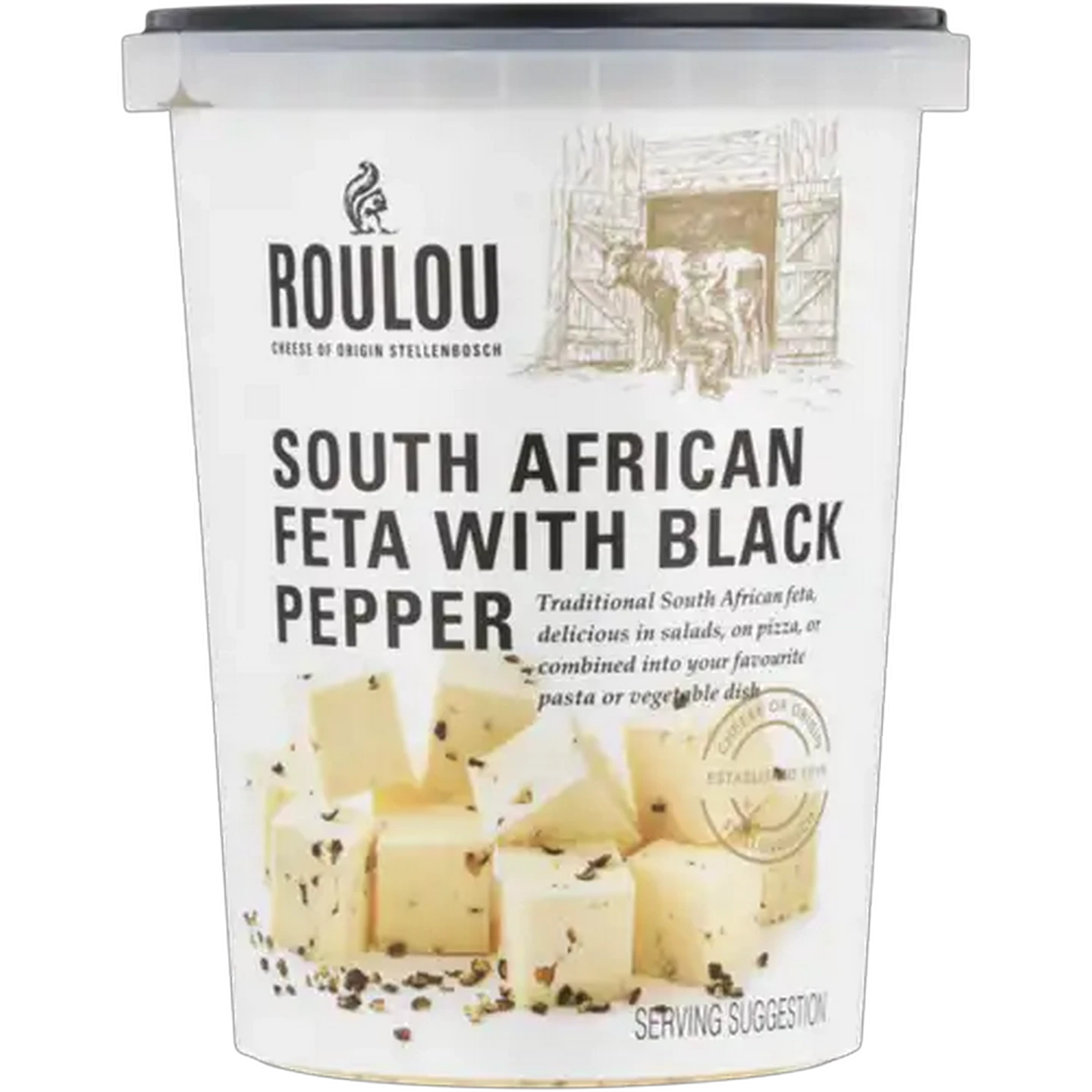 Image of Roulou Feta Cheese Flavoured With Black Pepper 400g
