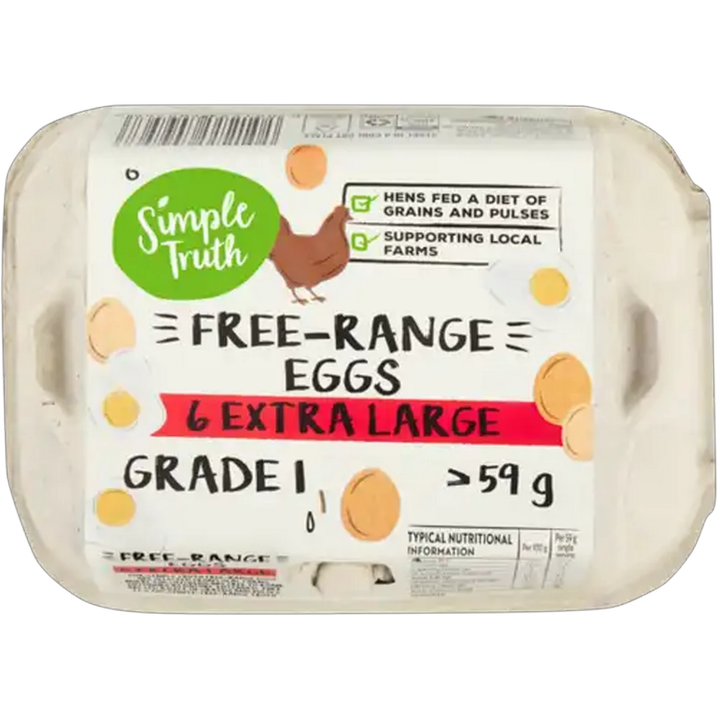 Image of Simple Truth Free-Range Extra Large Eggs 6 Pack