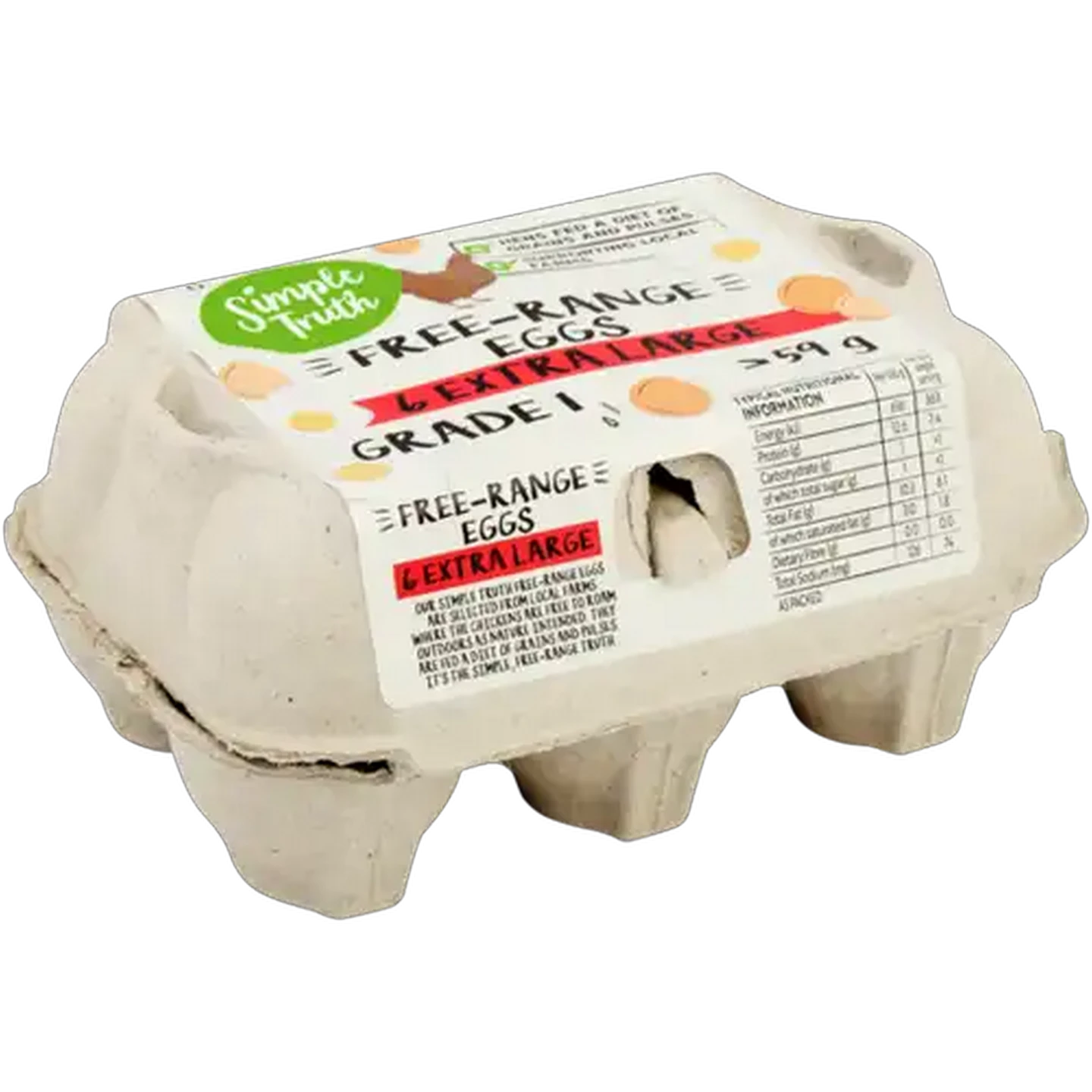 Image of Simple Truth Free-Range Extra Large Eggs 6 Pack