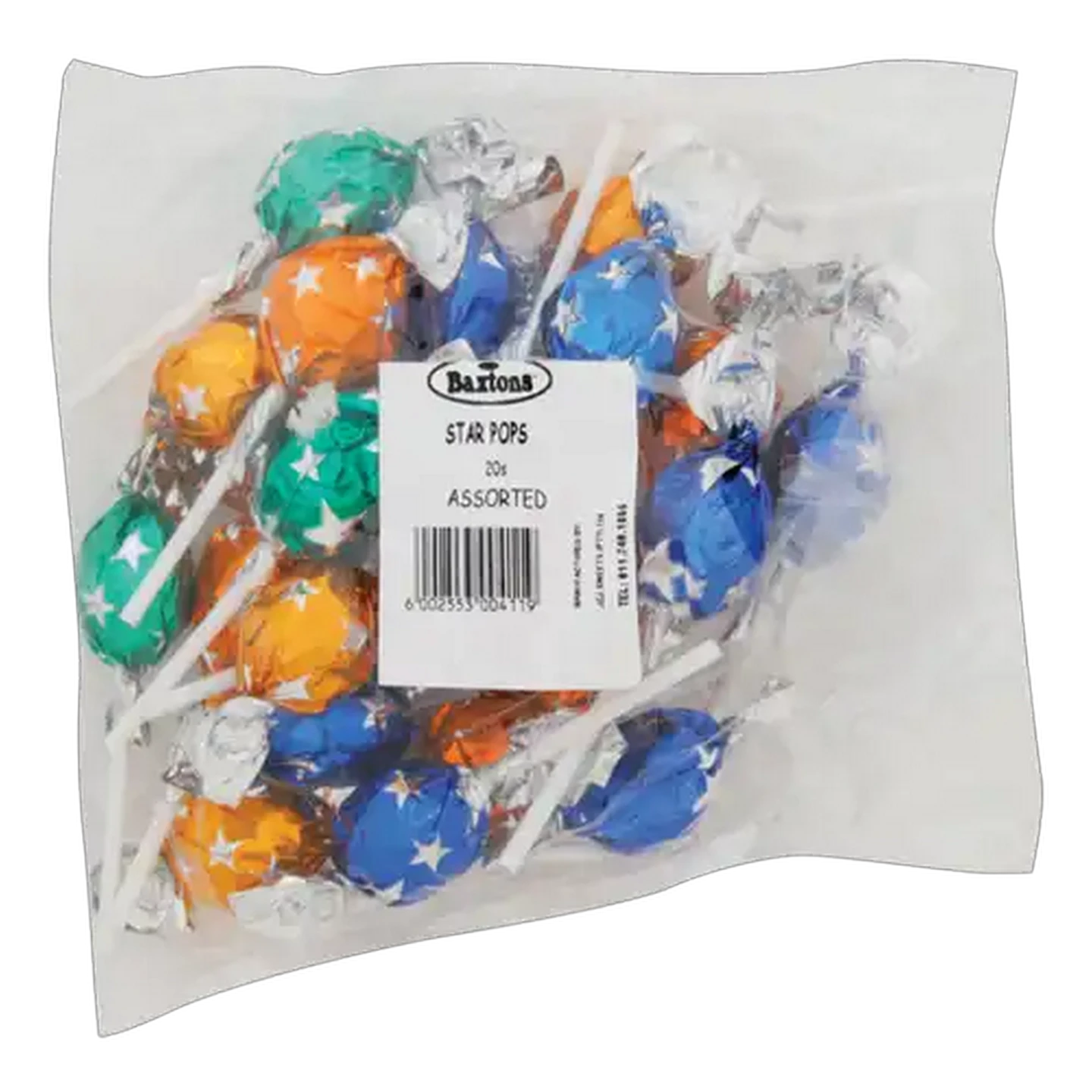 Image of Baxtons Assorted Star Pops 20 Pack