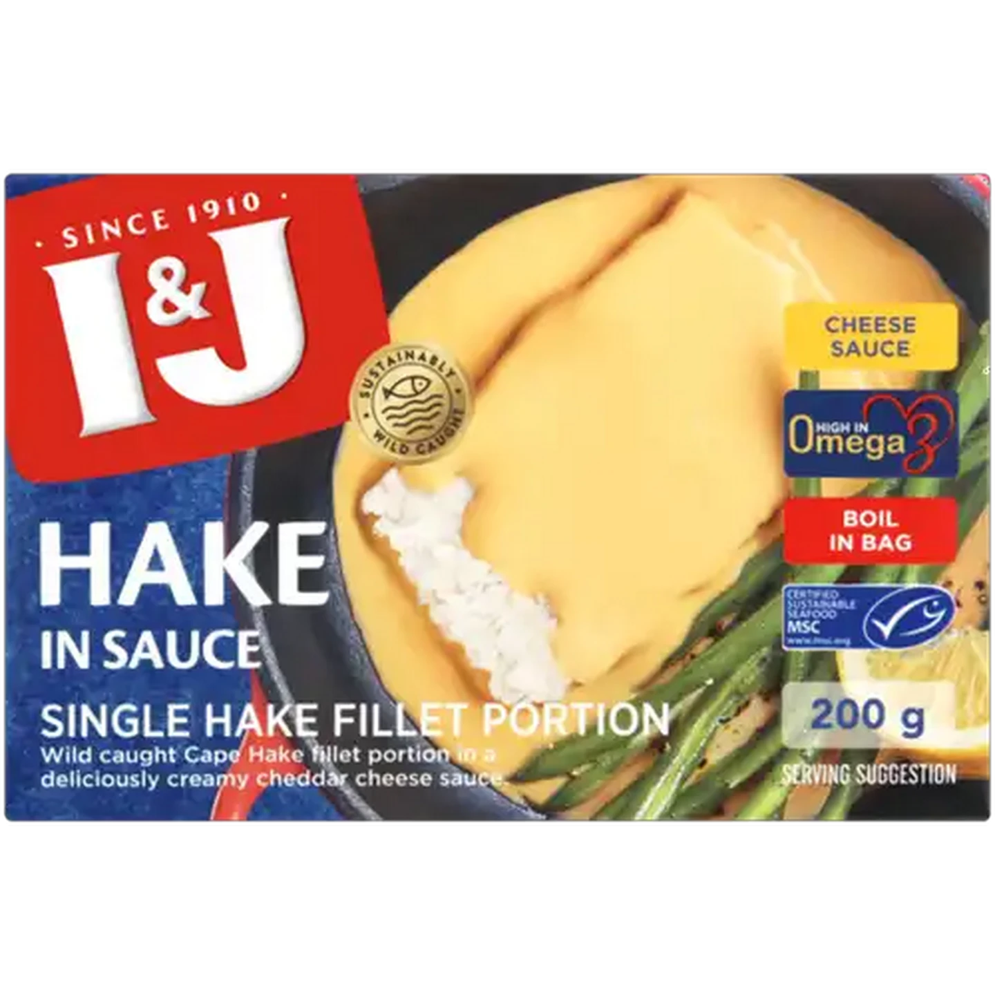 Image of I&J Frozen Hake Fillet Portion In Cheese Sauce 200g