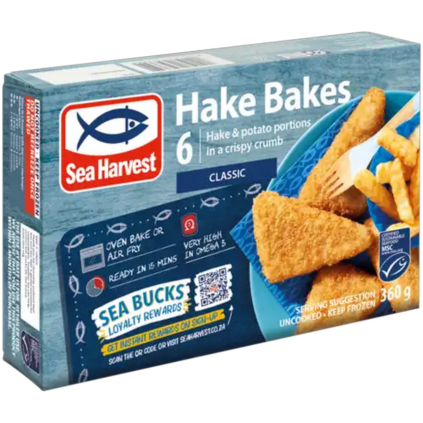 Checkers Sixty60 | Sea Harvest Classic Frozen Hake Bakes 360g