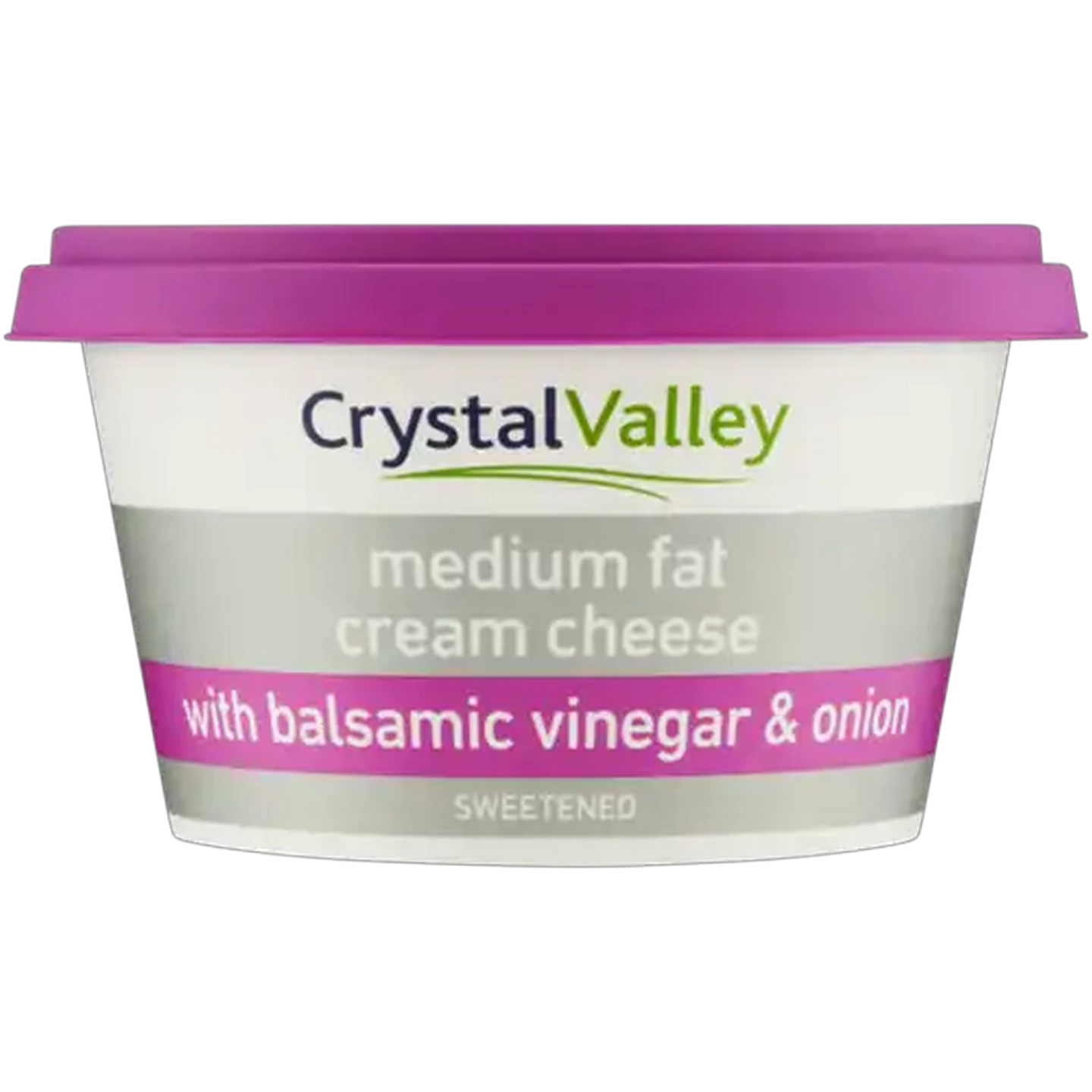 Image of Crystal Valley Medium Fat Cream Cheese with Balsamic Vinegar & Onion 175g