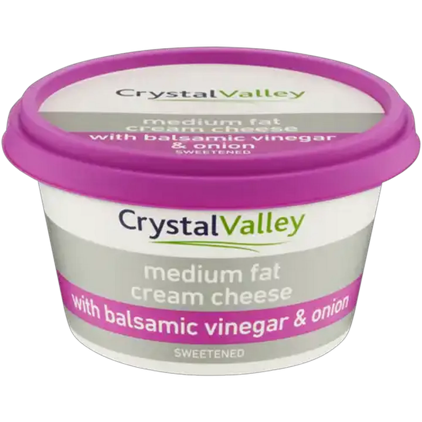 Image of Crystal Valley Medium Fat Cream Cheese with Balsamic Vinegar & Onion 175g