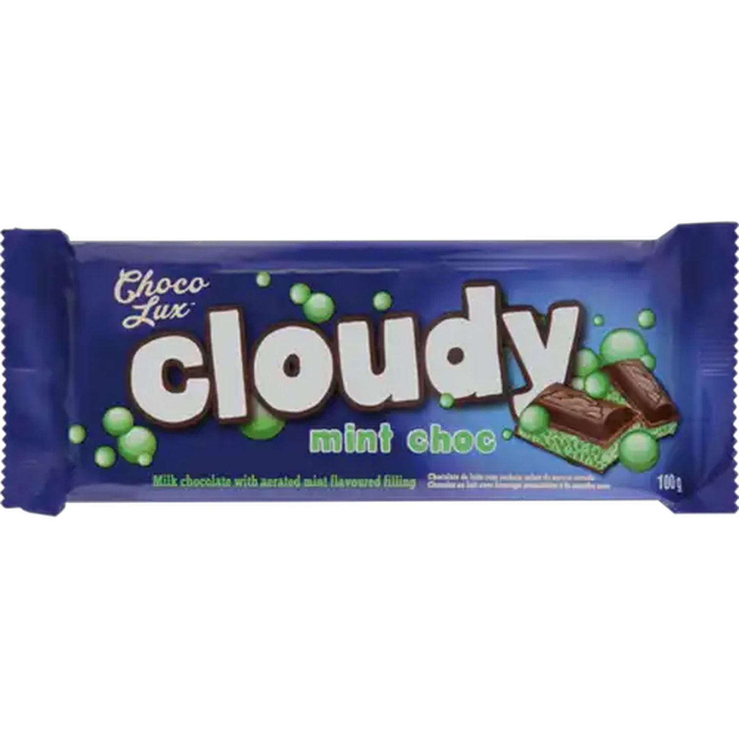 Image of Choco Lux Aerated Mint Chocolate Slab 100g