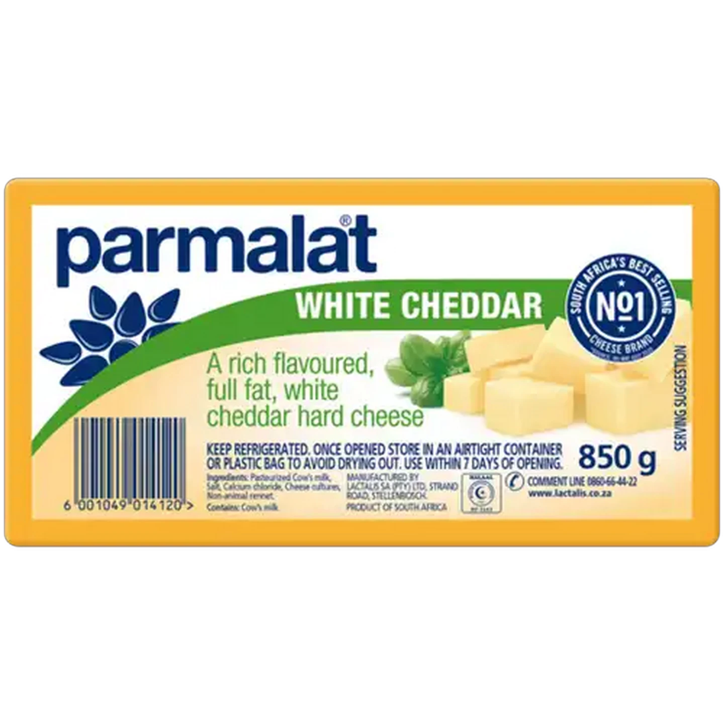 Image of Parmalat White Cheddar Cheese 850g