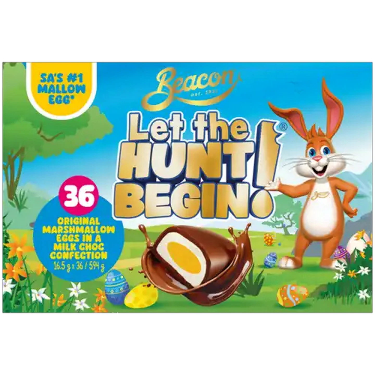 Image of Beacon Milk Chocolate Marshmallow Eggs 36 x 16.5g