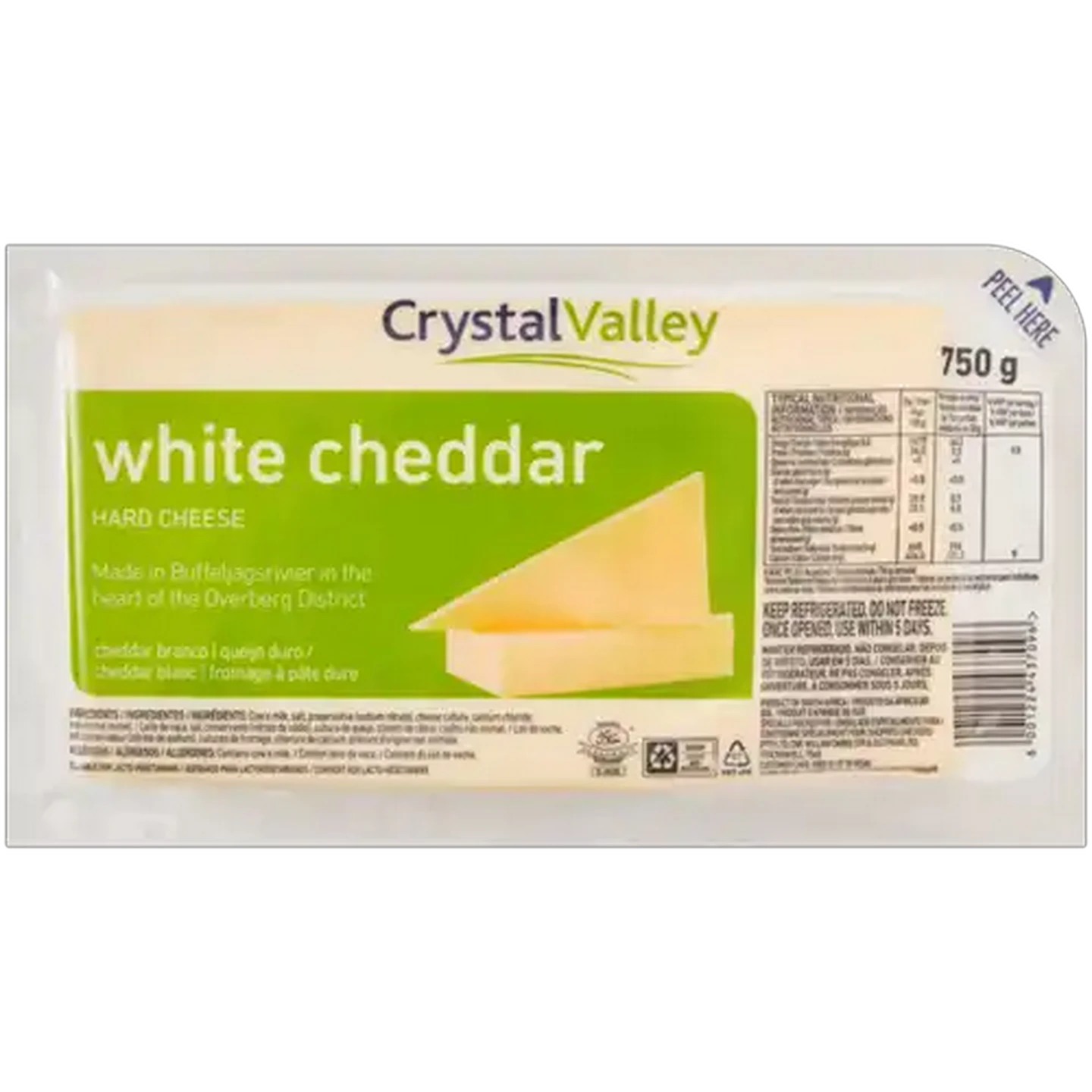 Image of Crystal Valley White Cheddar Cheese 750g