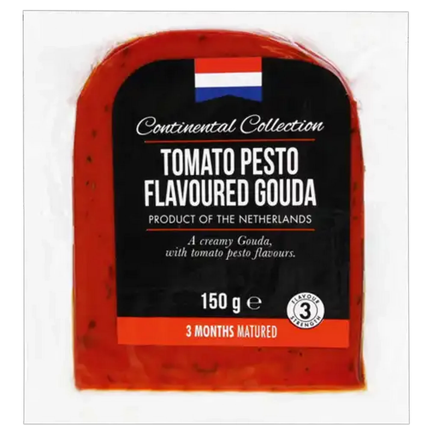 Image of Continental Tomato Pesto Flavoured Gouda Cheese Pack 150g