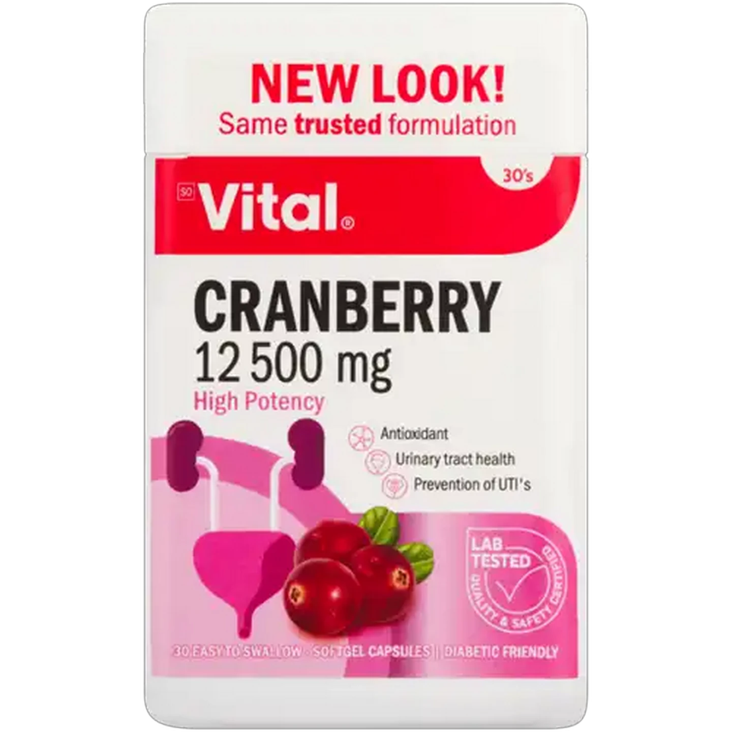 Image of Vital Cranberry Softgel Capsules 30 Pack