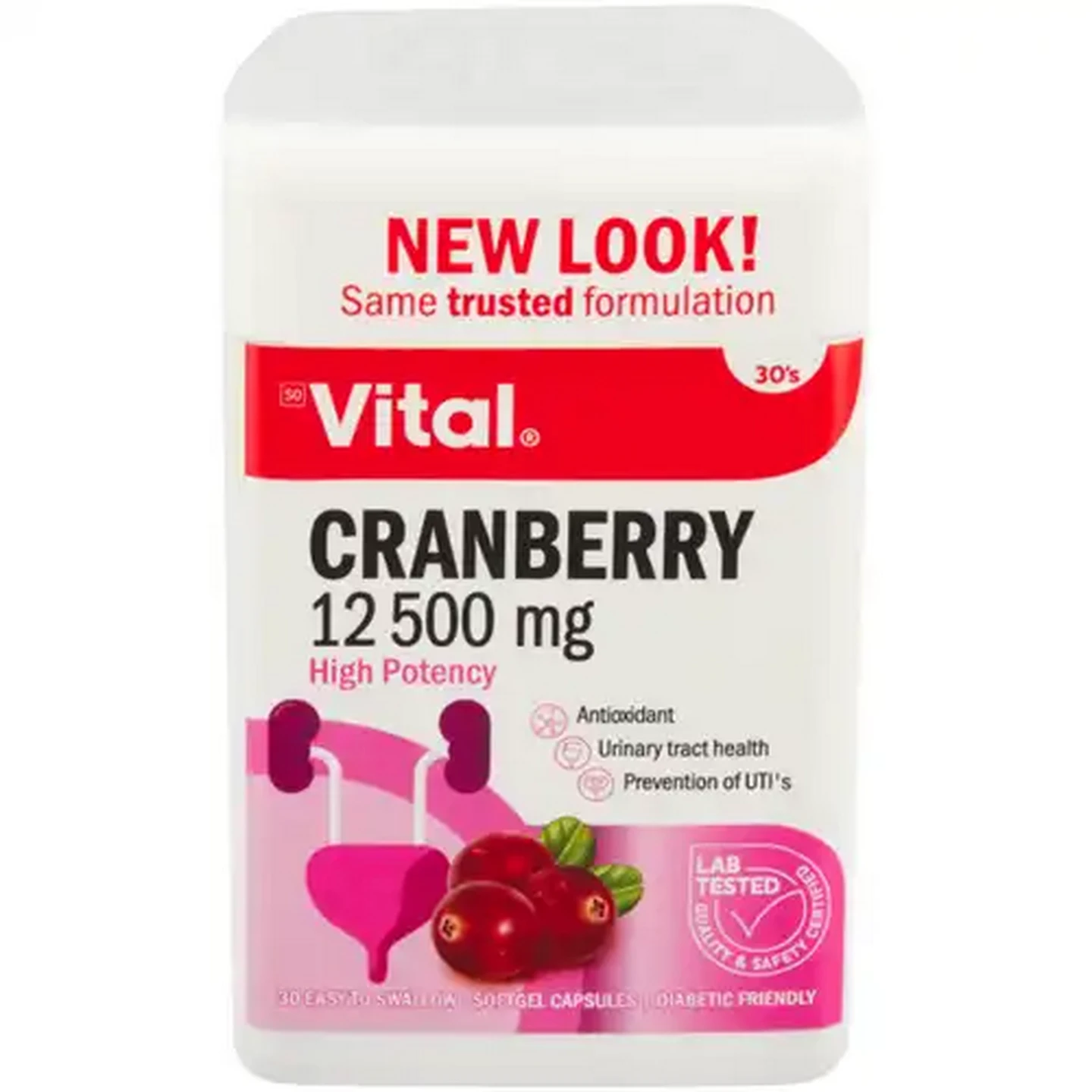 Image of Vital Cranberry Softgel Capsules 30 Pack