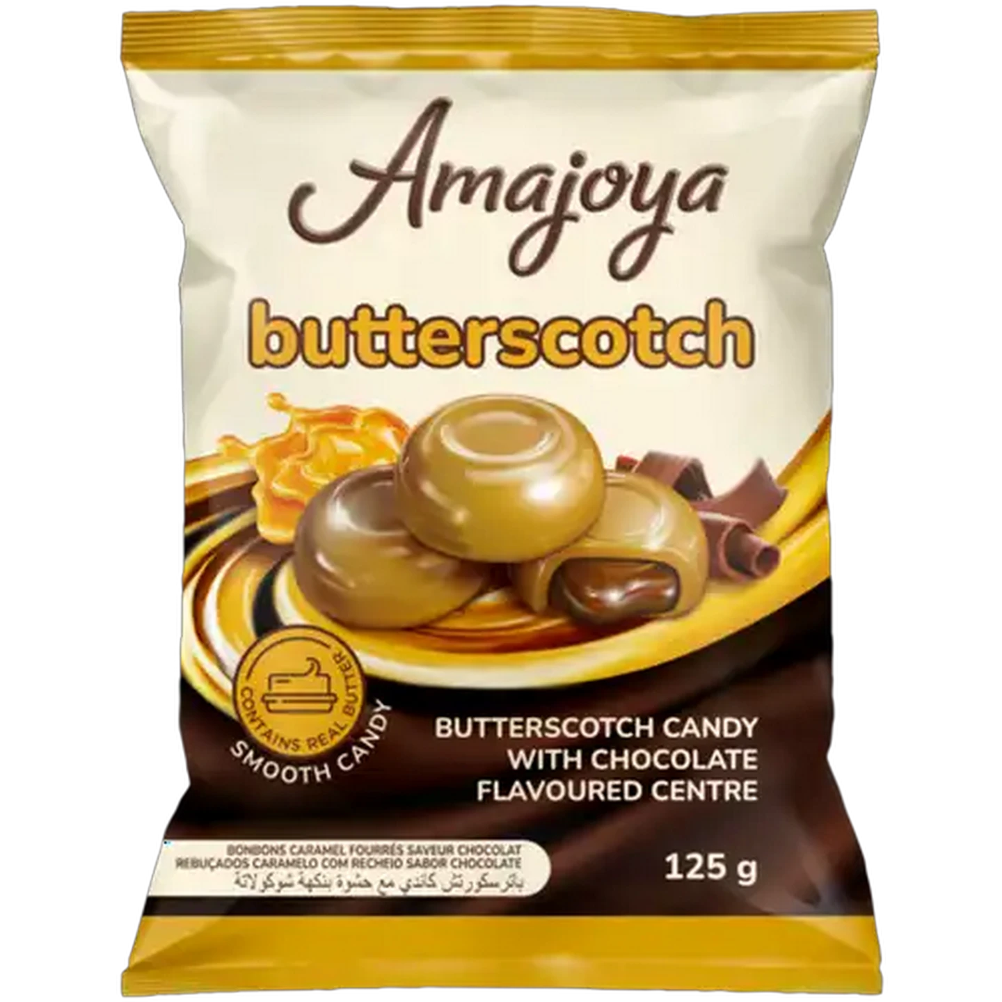 Image of Amajoya Butterscotch Candy with Chocolate Flavoured Centre 125g