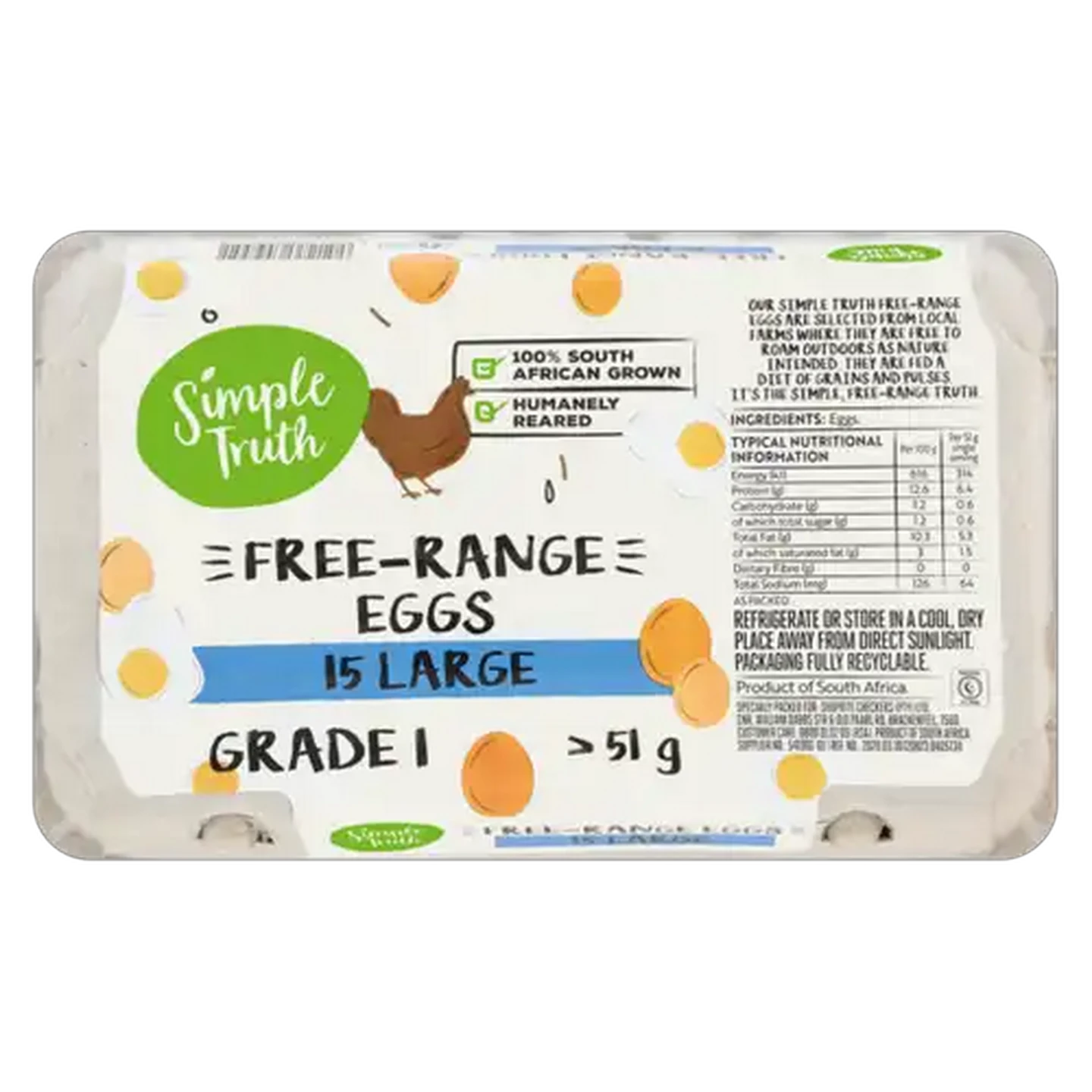 Image of Simple Truth Large Free-Range Eggs 15 Pack