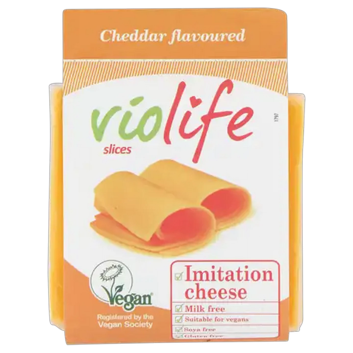 Image of Violife Vegan Sliced Cheddar Flavoured Imitation Cheese 200g