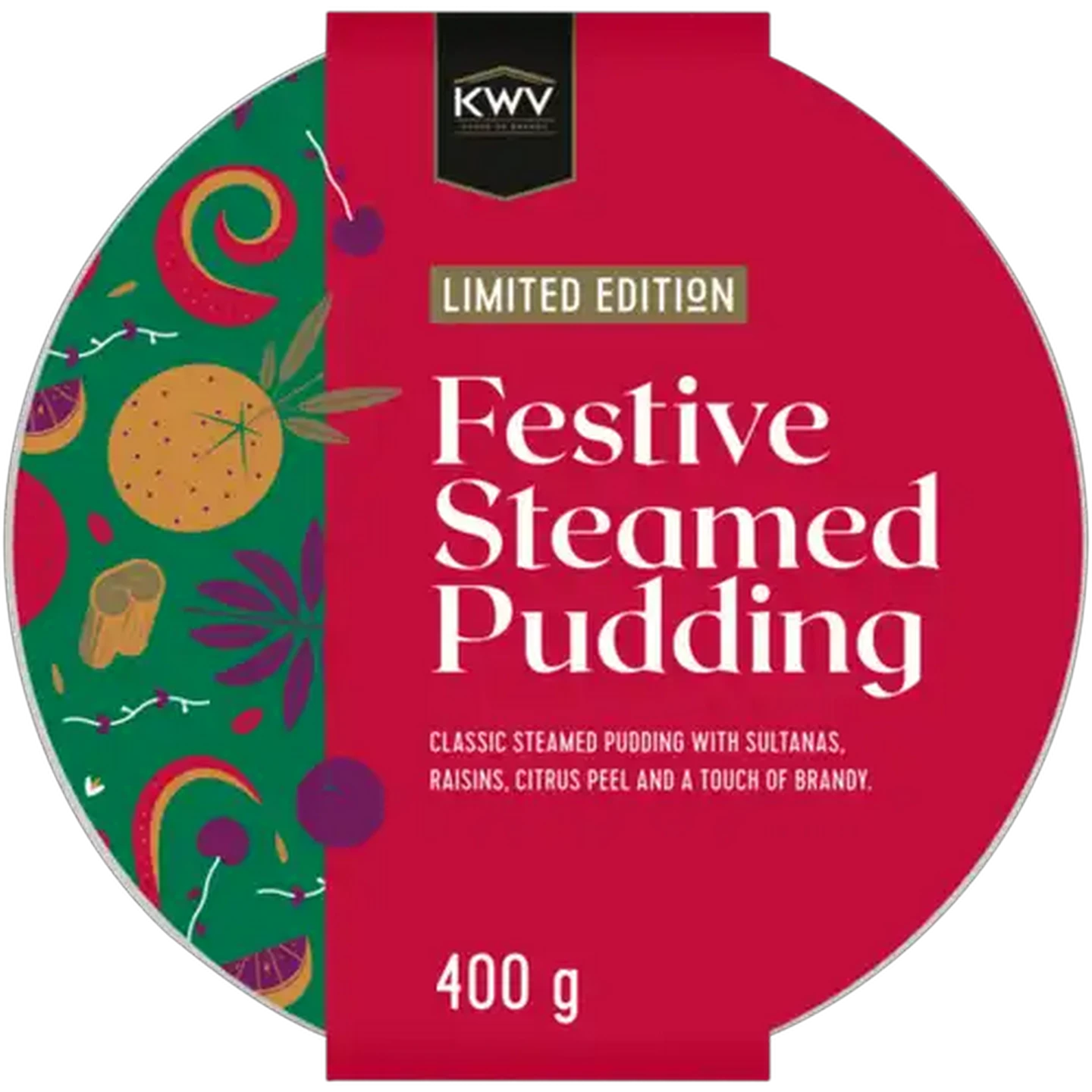 Image of Limited Edition KWV Festive Steamed Pudding 400g