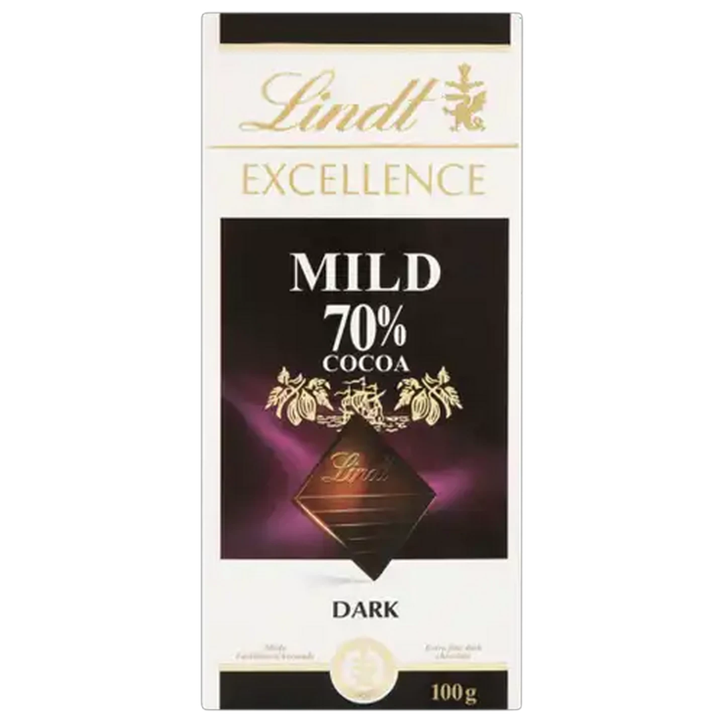 Image of Lindt Excellence Mild 70% Cocoa Dark Chocolate Slab 100g