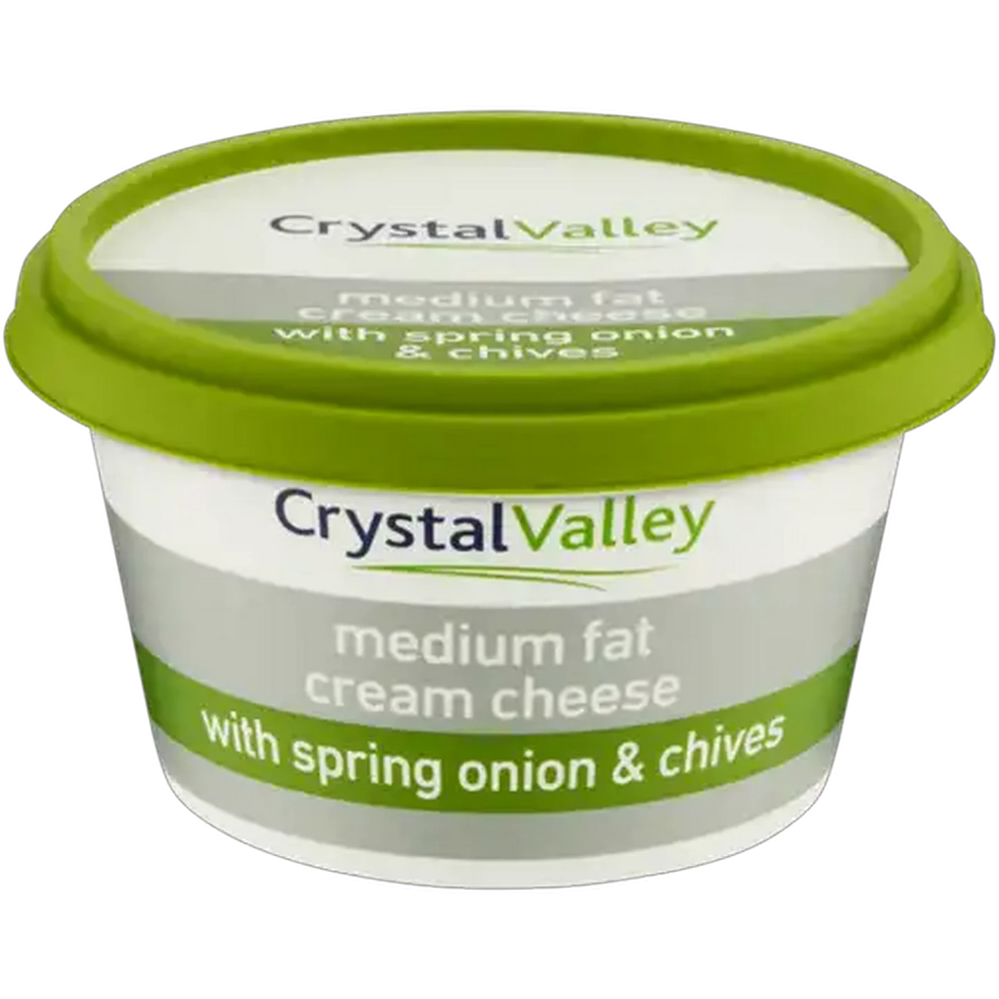 Image of Crystal Valley Medium Fat Cream Cheese With Spring Onion & Chives 175g