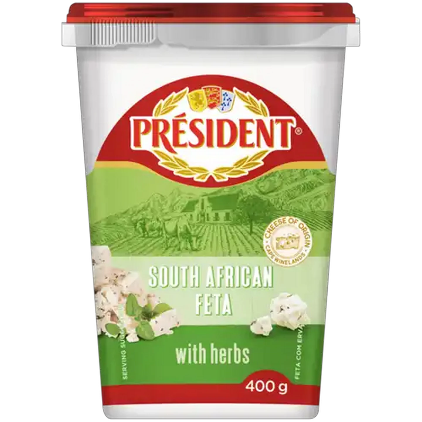 Image of Président Feta Cheese With Herbs 400g