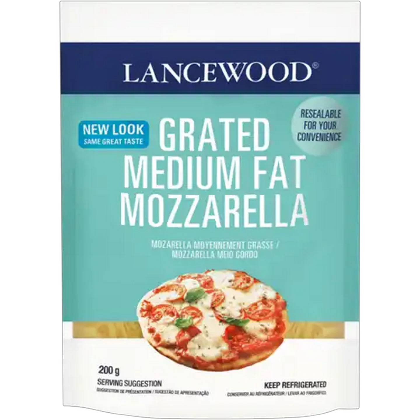 Image of LANCEWOOD Grated Medium Fat Mozzarella Cheese 200g