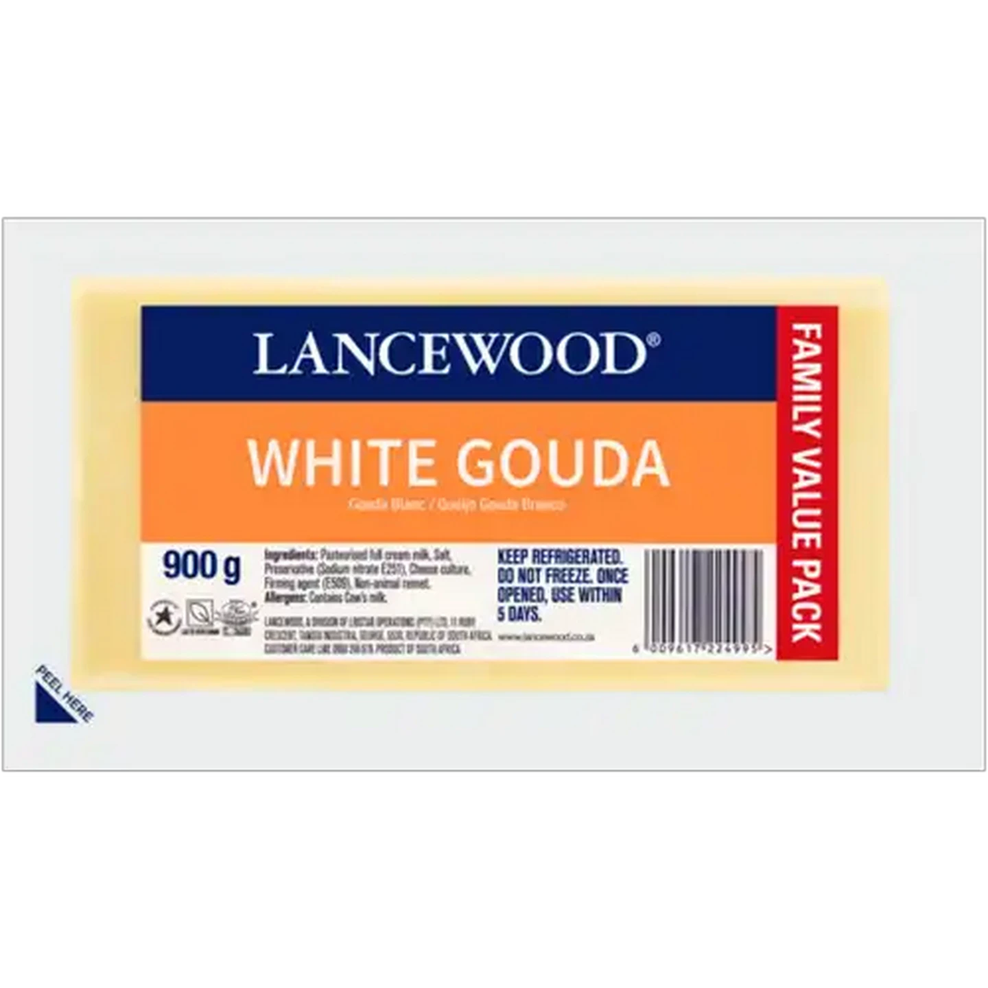 Image of LANCEWOOD The Blockbuster White Gouda Cheese Pack 900g