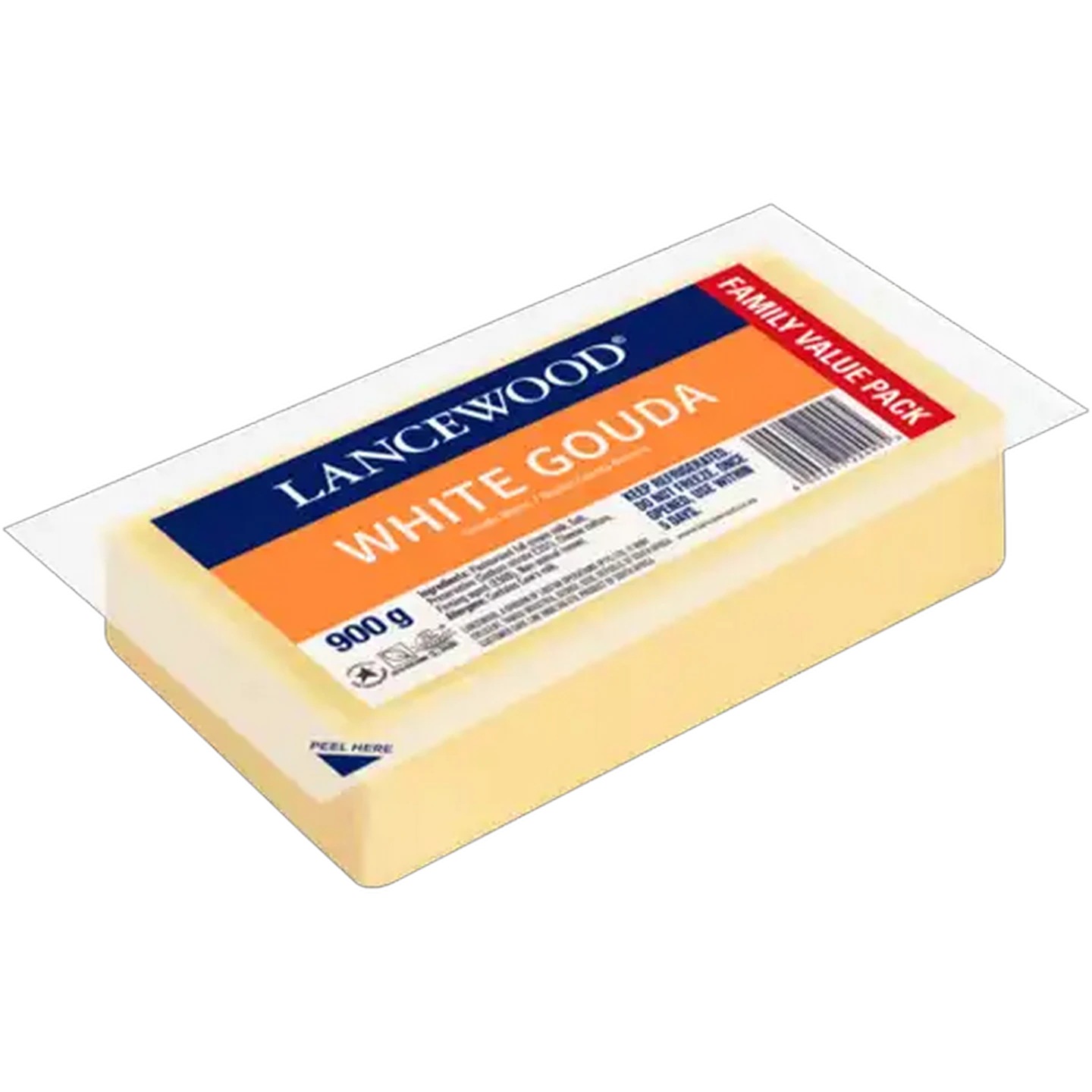 Image of LANCEWOOD The Blockbuster White Gouda Cheese Pack 900g