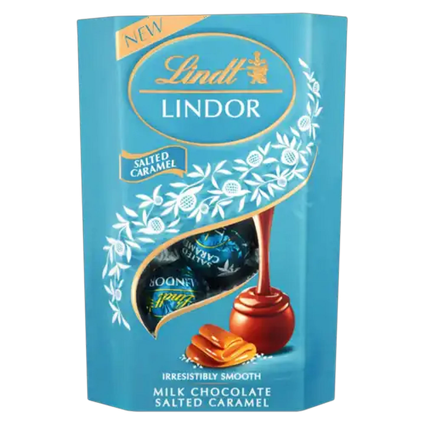 Image of Lindt Lindor Salted Caramel Milk Chocolate Truffles 200g