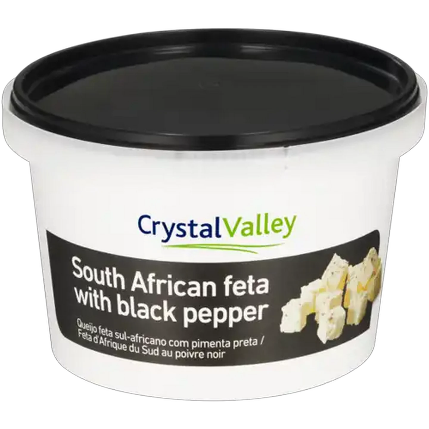 Image of Crystal Valley South African Feta With Black Pepper 200g