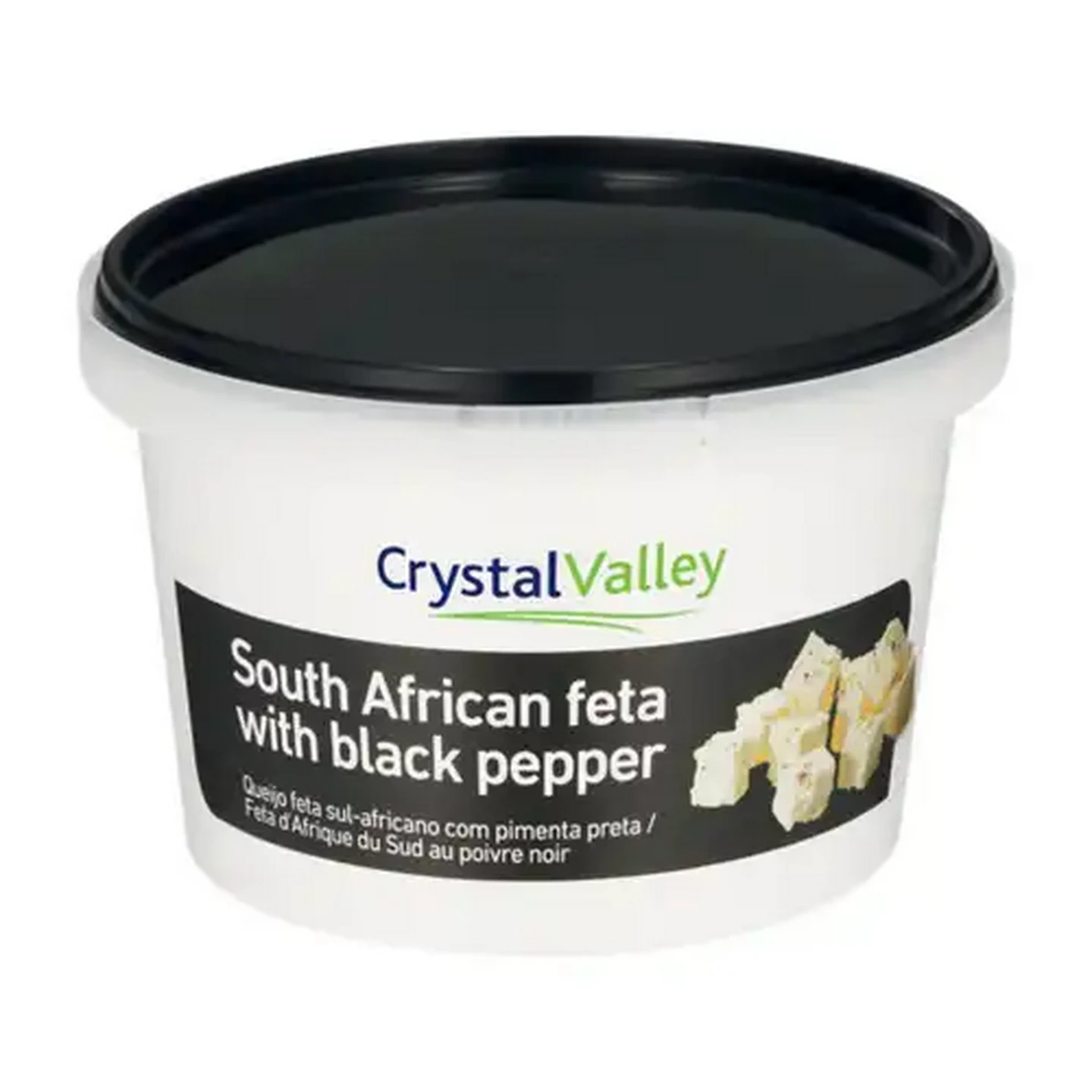 Image of Crystal Valley South African Feta With Black Pepper 200g