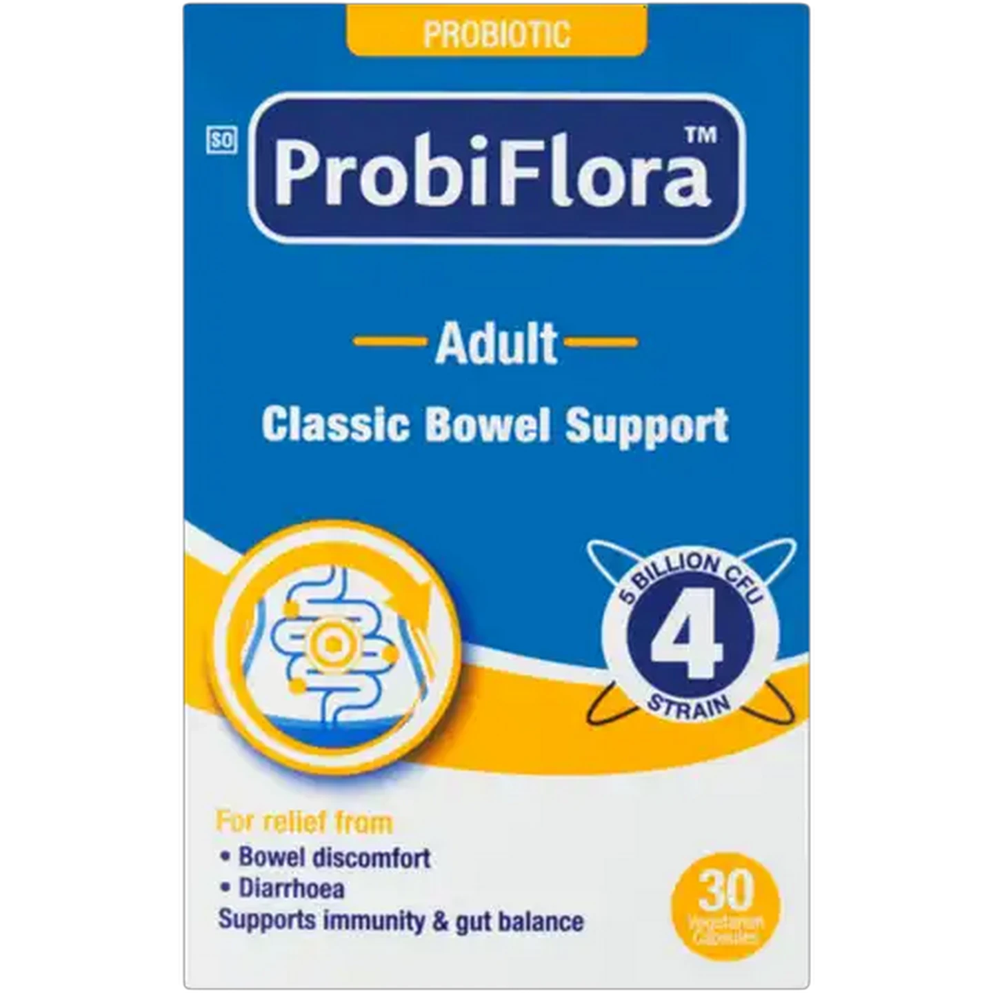 Image of ProbiFlora Adult Classic Bowel Support Capsules 30 Pack