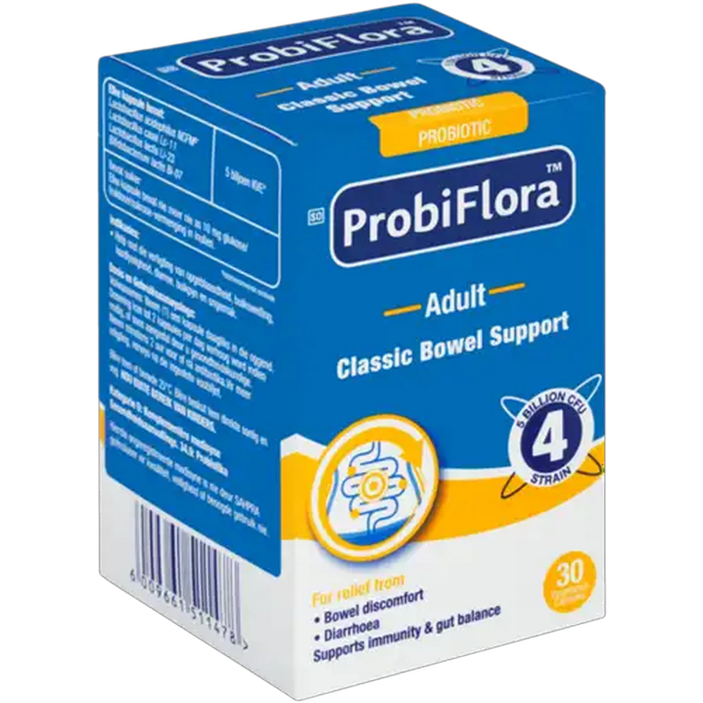 Image of ProbiFlora Adult Classic Bowel Support Capsules 30 Pack