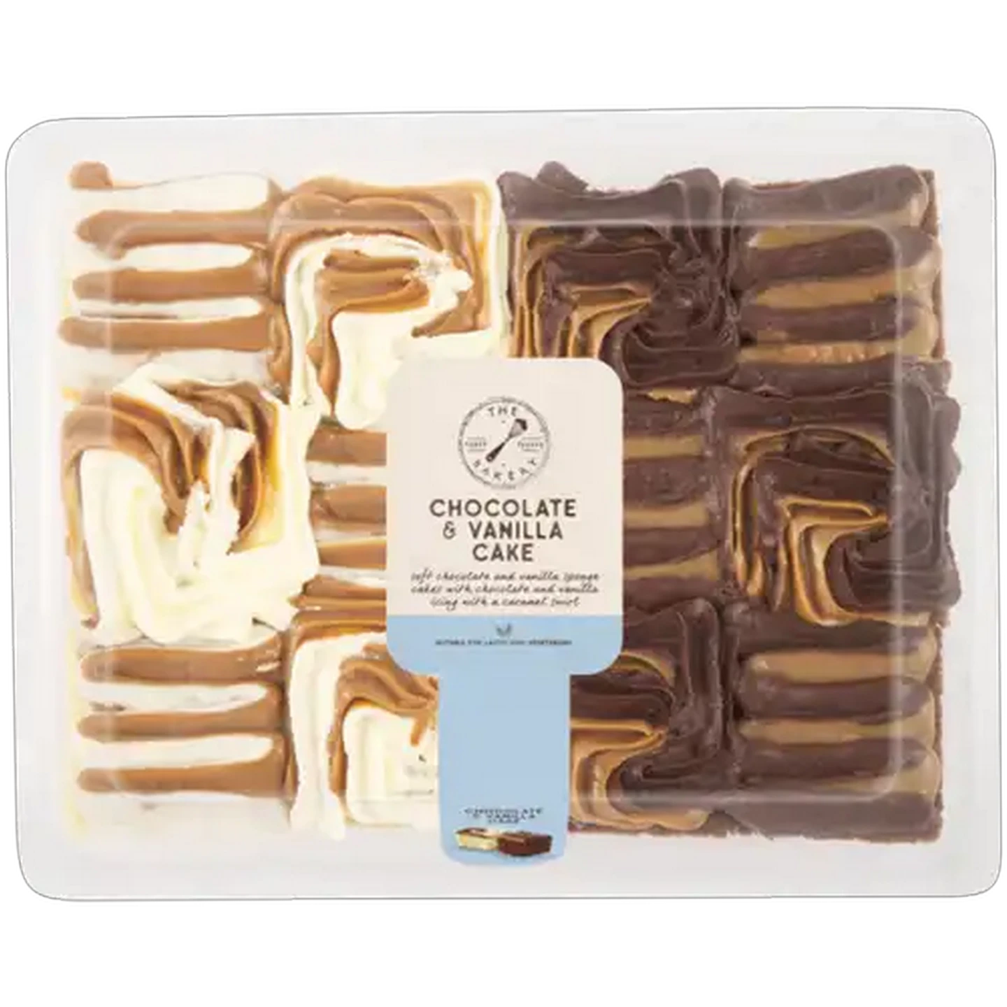 Image of The Bakery Chocolate & Vanilla Cake Tray 10cm
