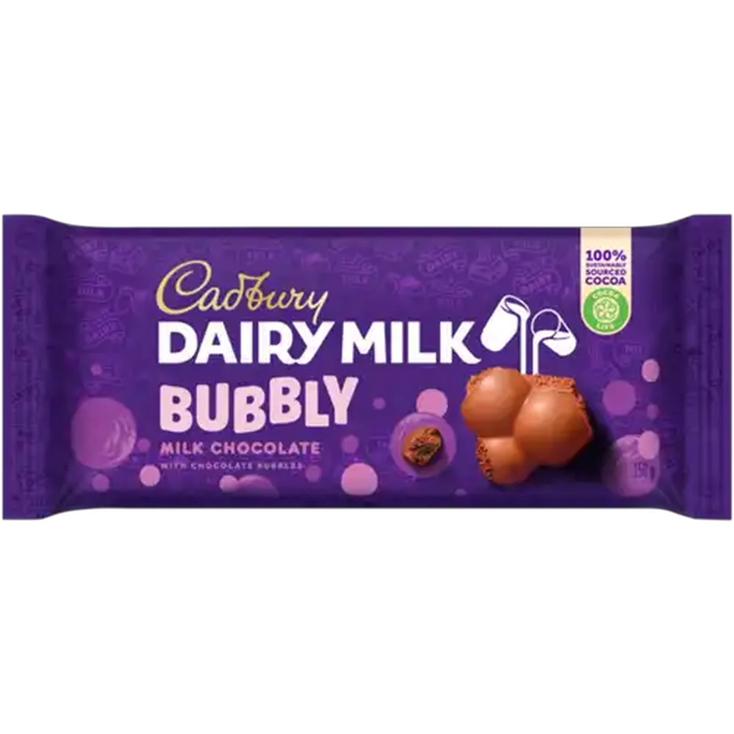 Image of Cadbury Dairy Milk Bubbly Chocolate Slab 150g
