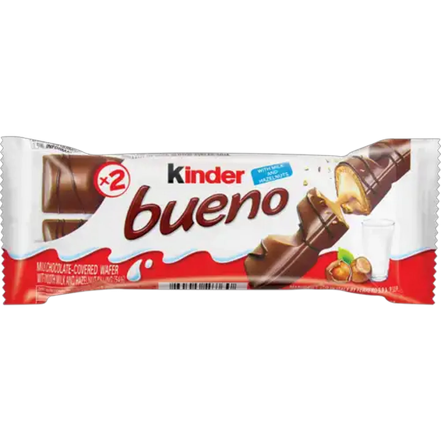 Image of Kinder Bueno Milk Chocolate Covered Wafer Bar 43g