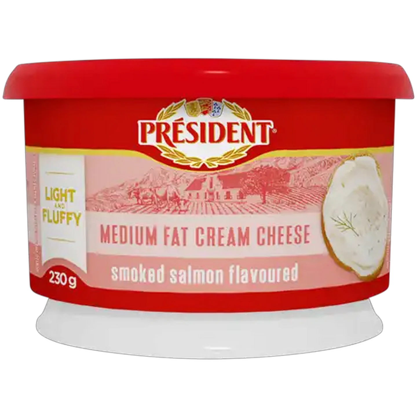 Image of Président Smoked Salmon Flavoured Medium Fat Cream Cheese 230g