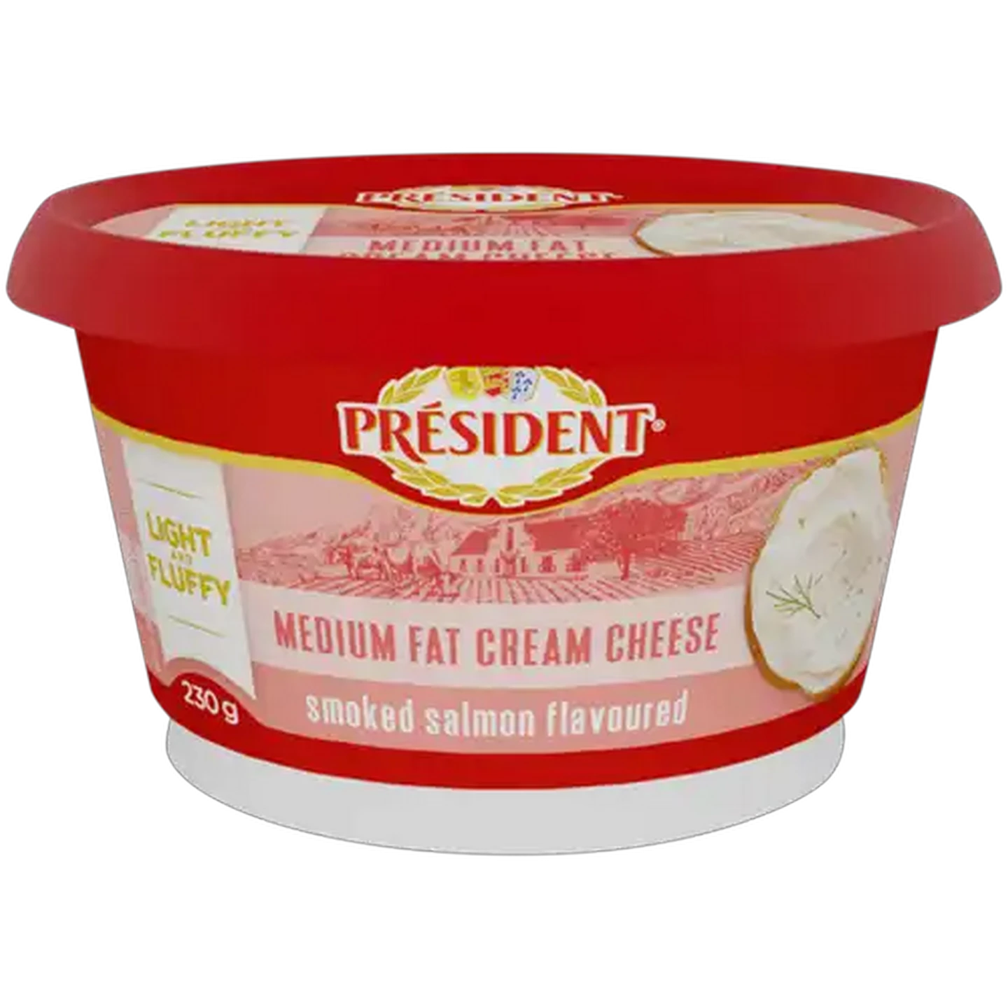 Image of Président Smoked Salmon Flavoured Medium Fat Cream Cheese 230g