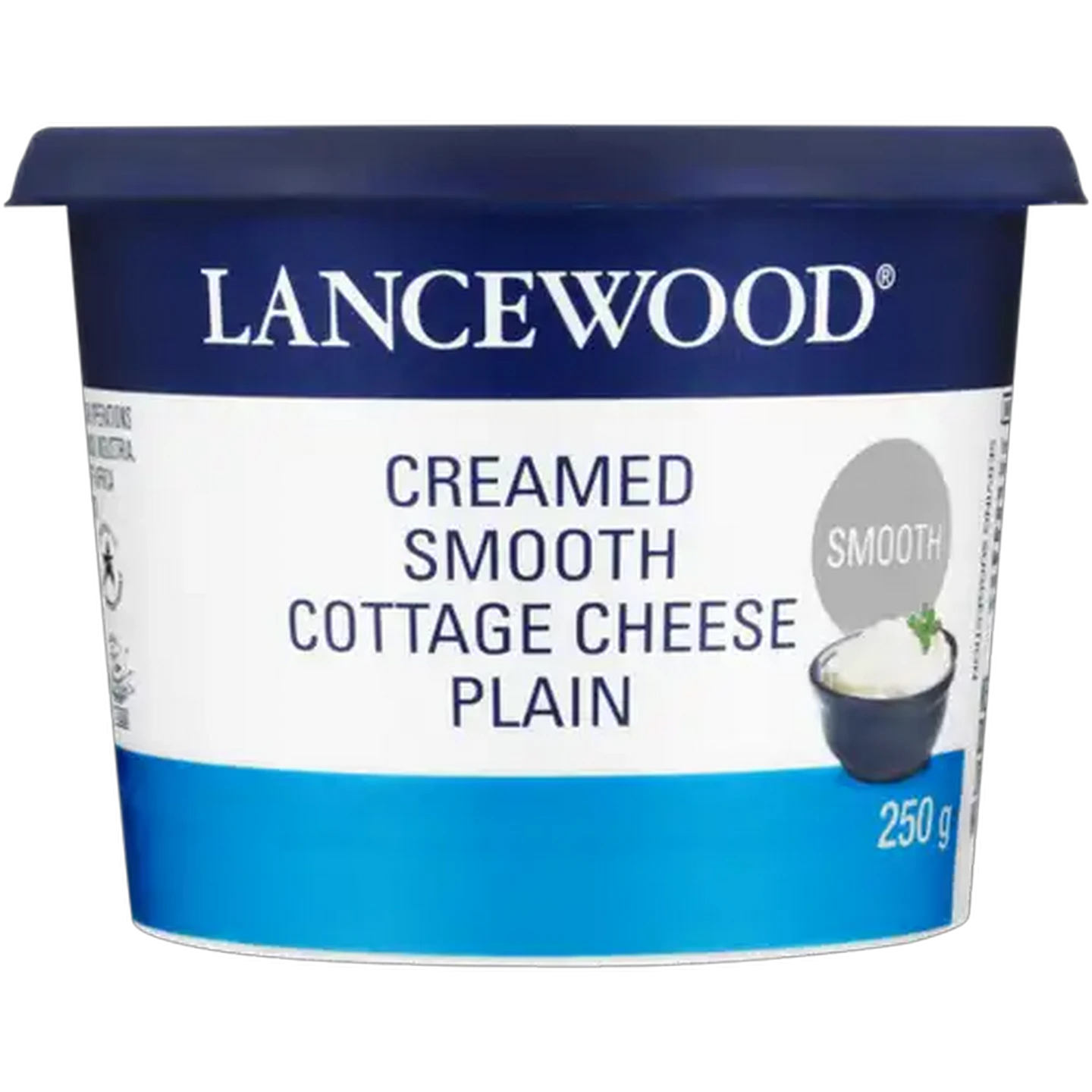 Image of LANCEWOOD Plain Creamed Smooth Cottage Cheese 250g