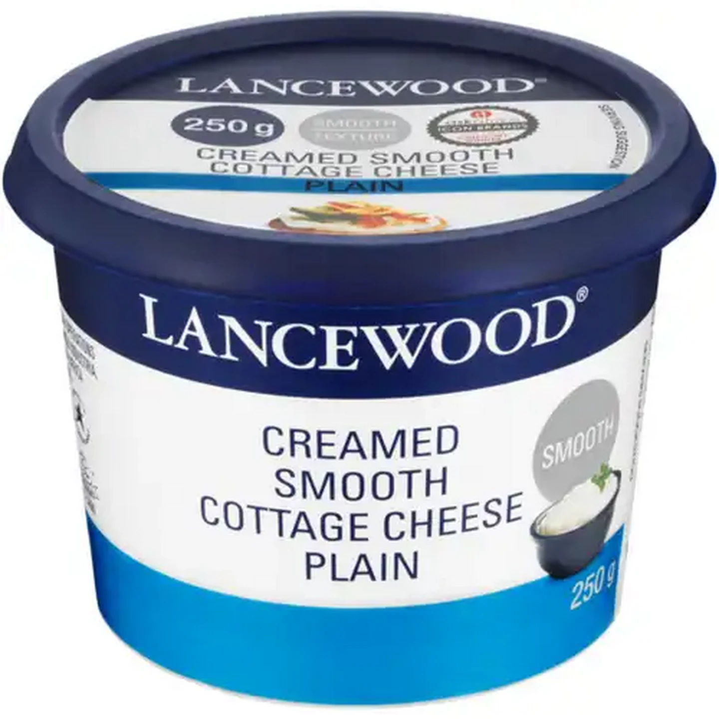 Image of LANCEWOOD Plain Creamed Smooth Cottage Cheese 250g