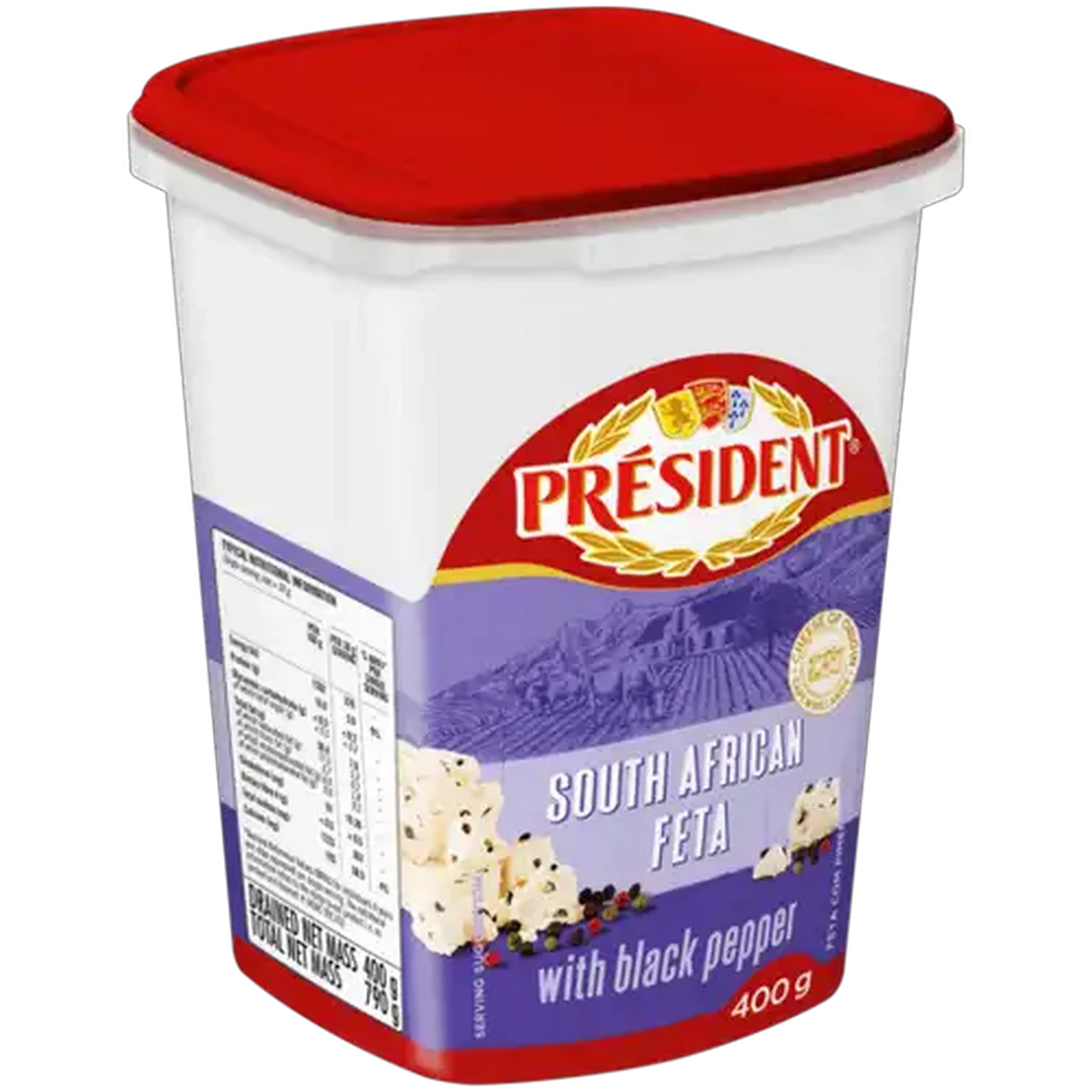 Image of Président Feta Cheese With Black Pepper 400g