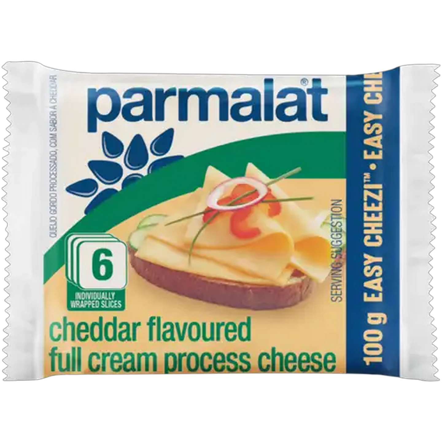 Image of Parmalat Cheddar Flavoured Full Cream Processsed Cheese Slices Pack 100g