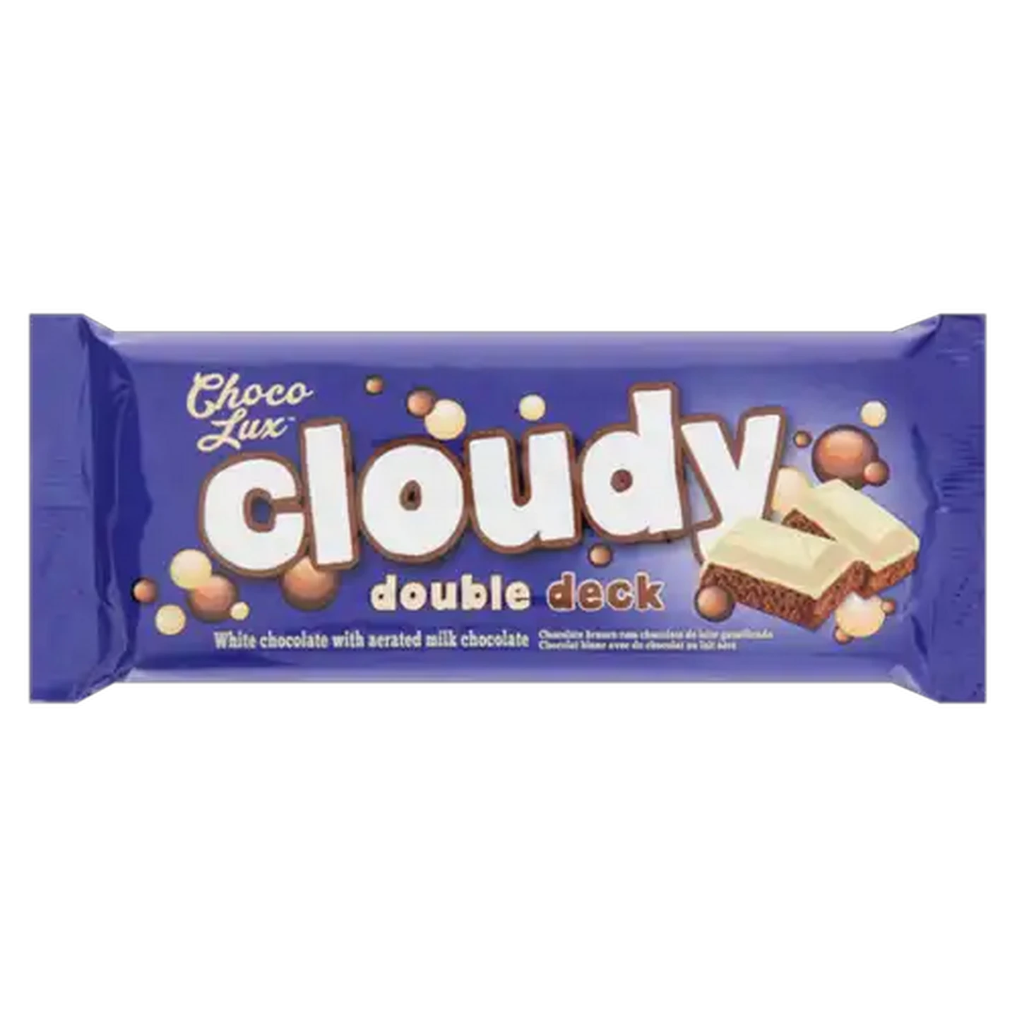 Image of Choco Lux Cloudy Double Deck Chocolate Slab 100g