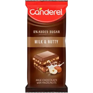 Canderel Milk & Nutty Chocolate Slab 100g