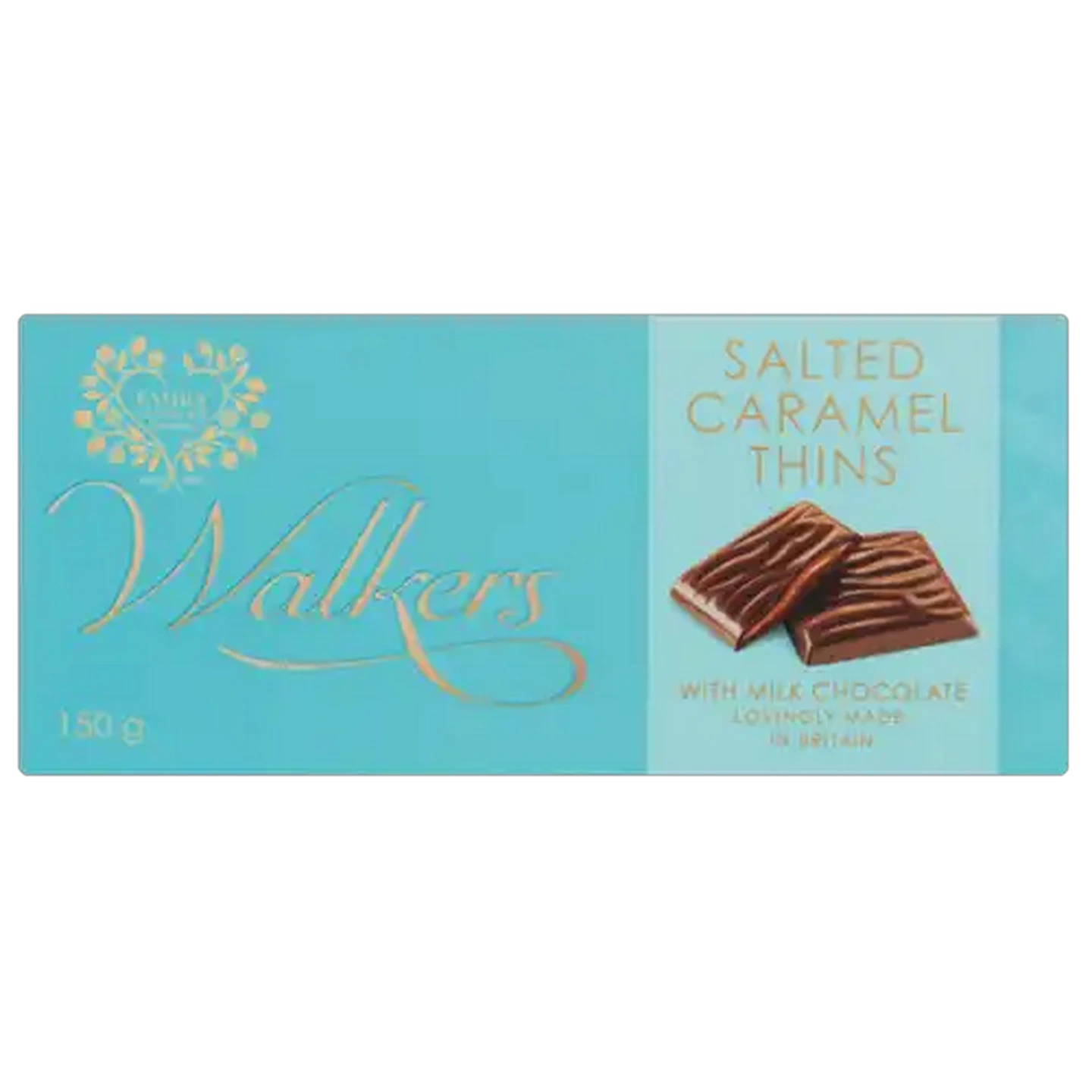Image of Walkers Salted Caramel Thins With Milk Chocolate 150g