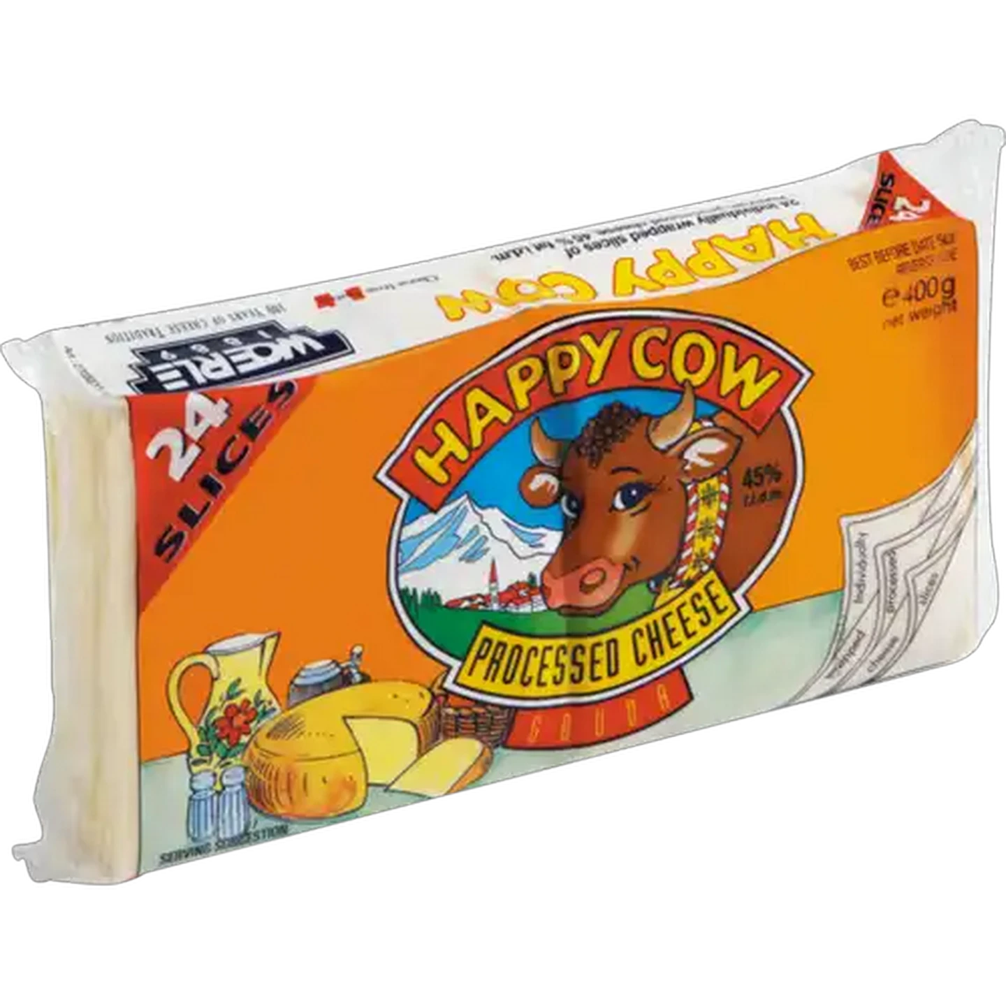 Image of Happy Cow Processed Gouda Cheese Slices 400g