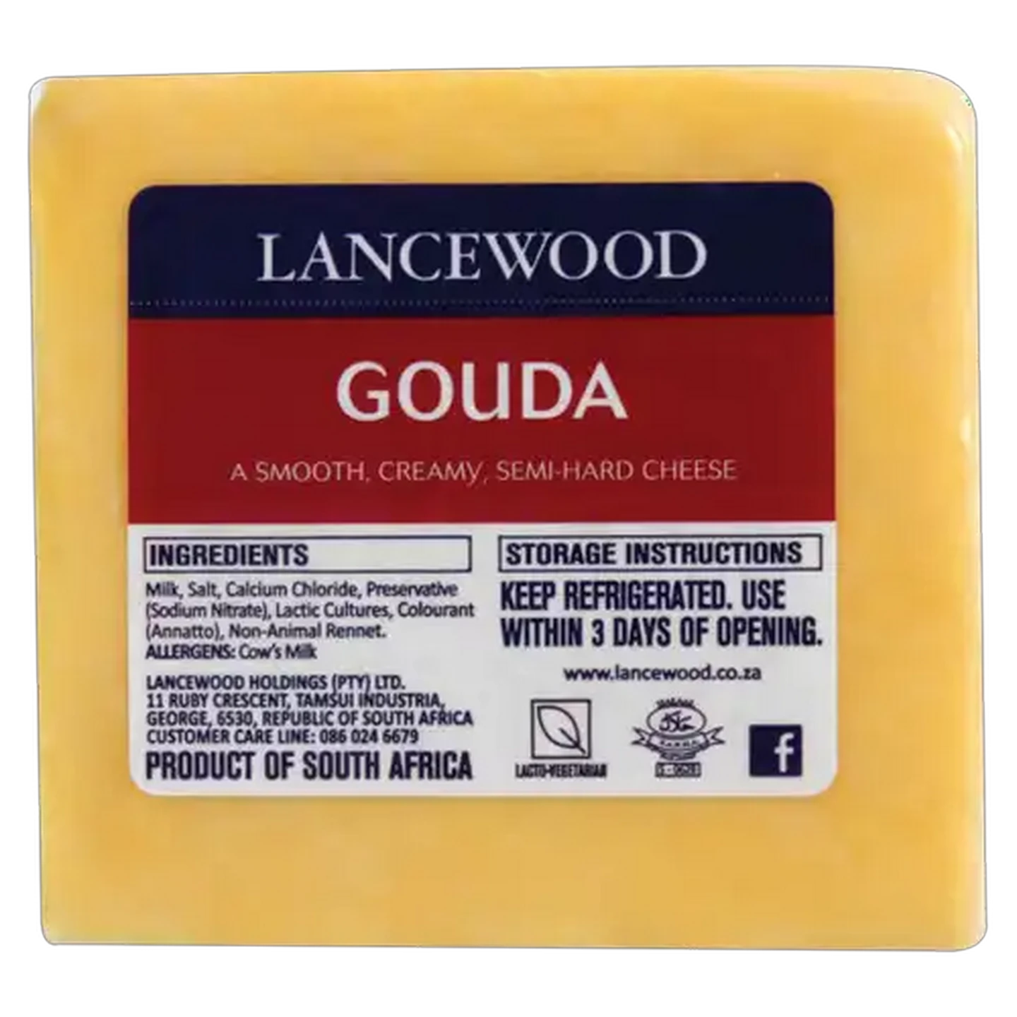 Image of LANCEWOOD Gouda Cheese Pack Per kg